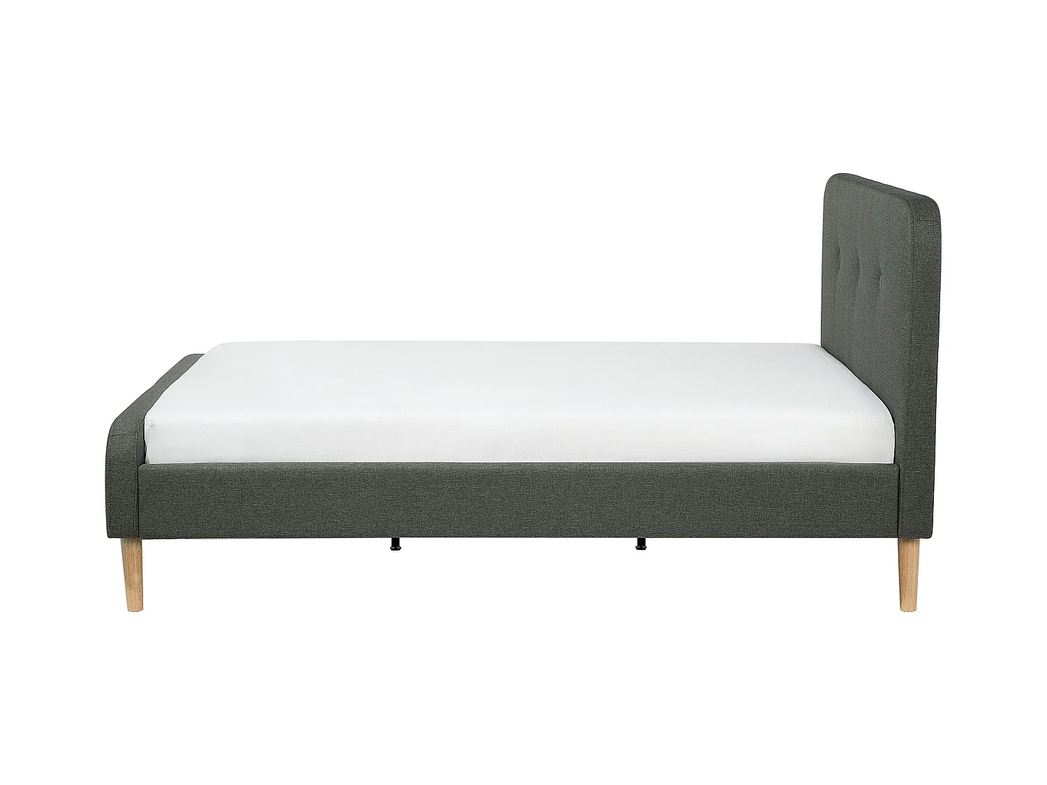 Polsterbett Leinenoptik grau Lattenrost 140 x 200 cm Rennes