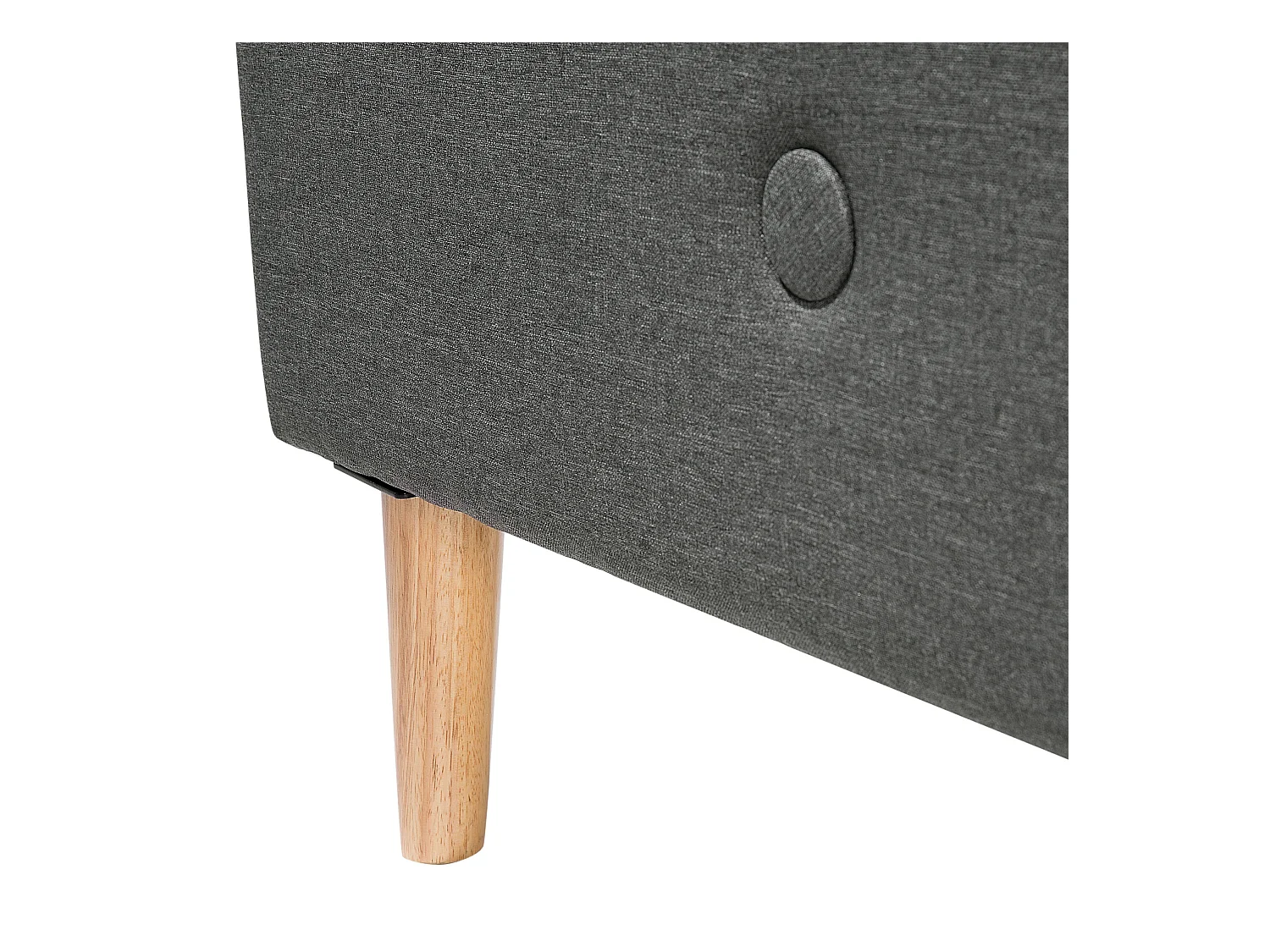 Polsterbett Leinenoptik grau Lattenrost 140 x 200 cm Rennes