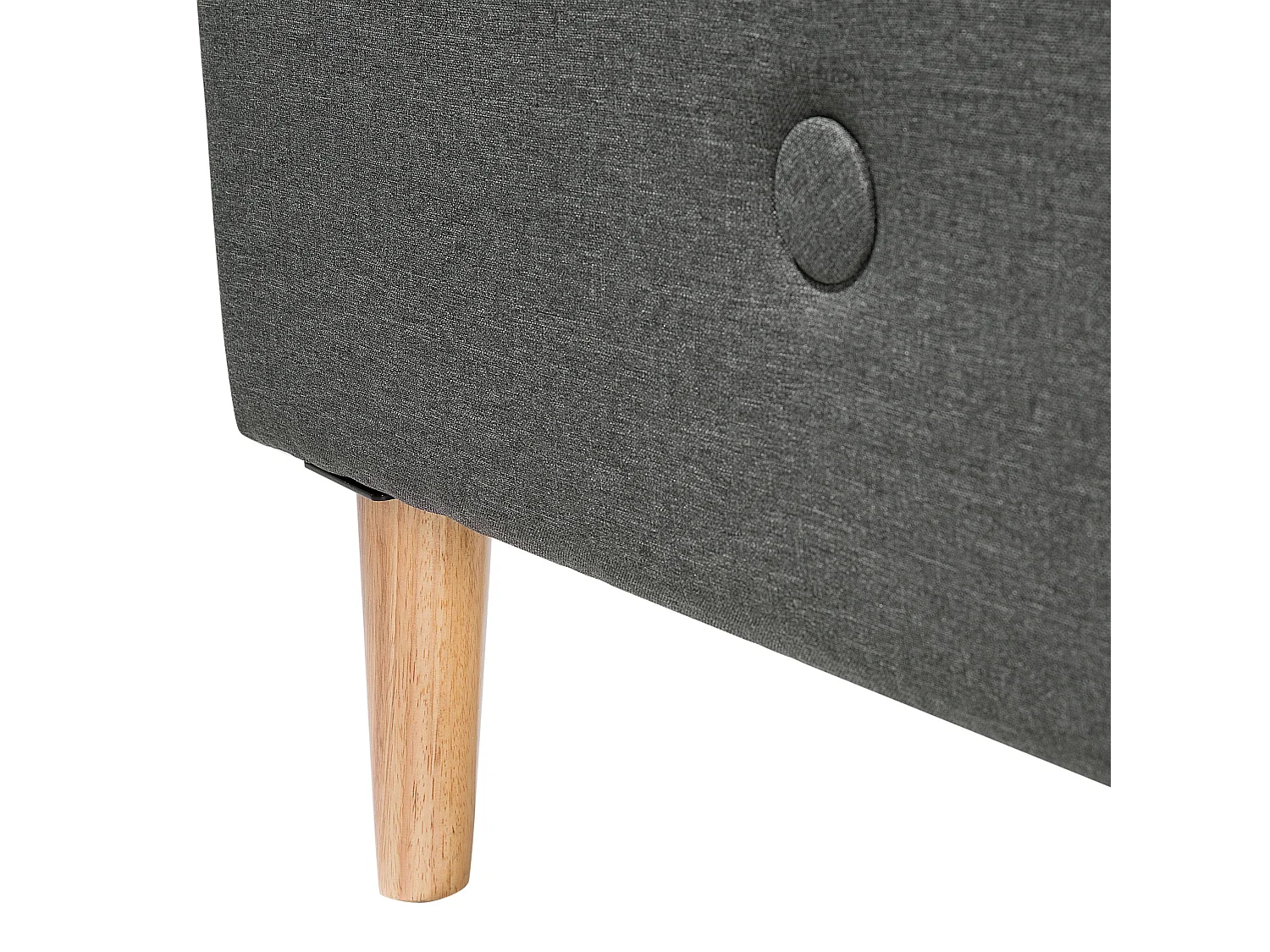 Letto Tessuto RENNES 140 x 200 cm Grigio scuro