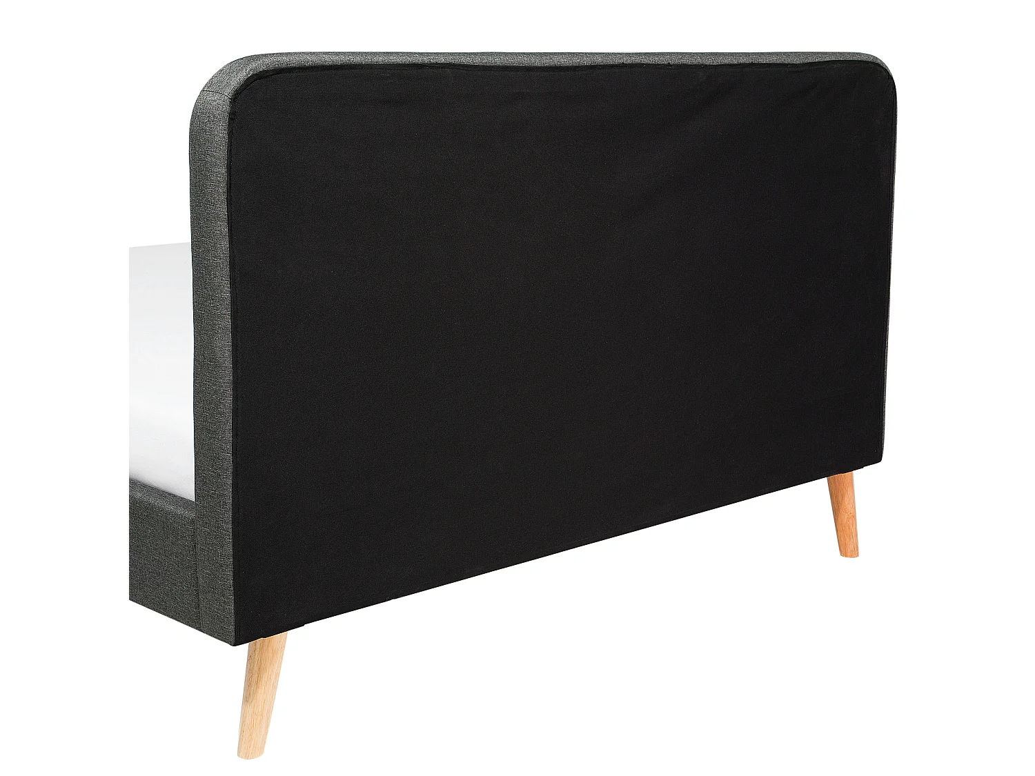 Lit avec sommier Tissu RENNES 140 x 200 cm Gris foncé