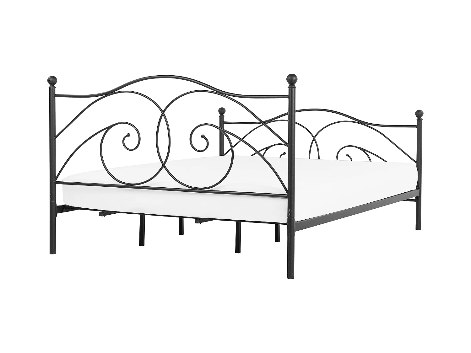 Lit avec sommier Métal DINARD 180 x 200 cm Noir