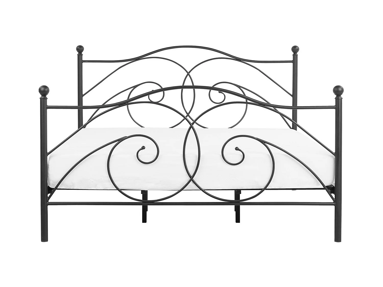 Lit avec sommier Métal DINARD 180 x 200 cm Noir