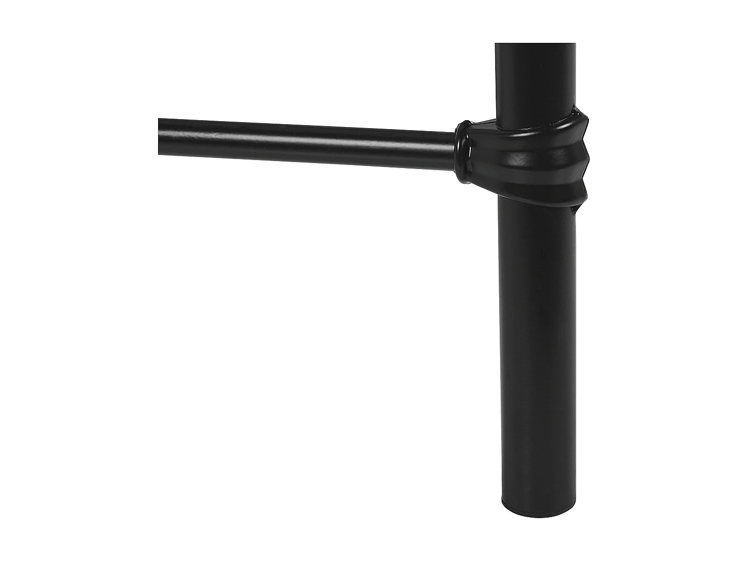 Romantisches Doppelbett Metall Schwarz mit Kopfteil Lattenrost 160x200 cm Lynx