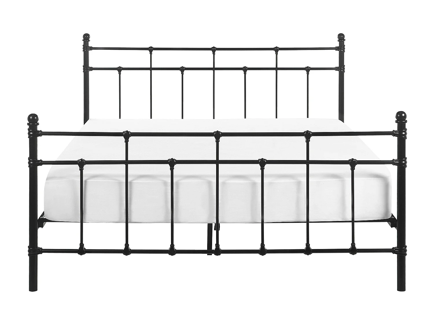 Lit avec sommier Métal LYNX 160 x 200 cm Noir
