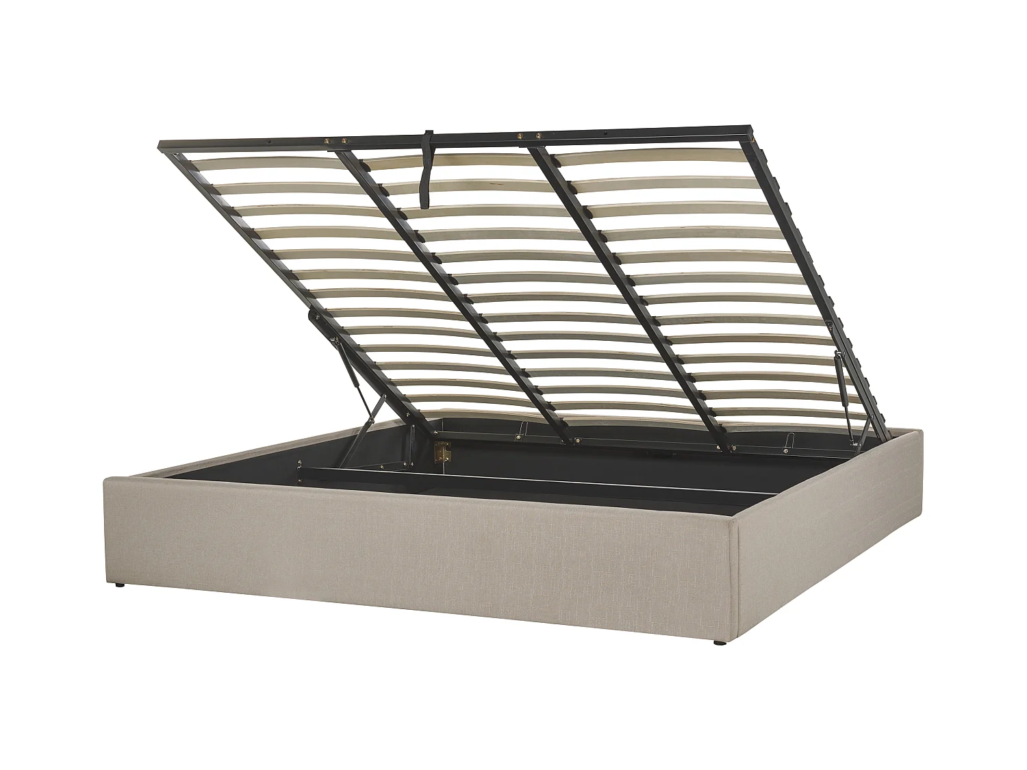 Bed met opbergruimte Stof DINAN 180 x 200 cm Beige