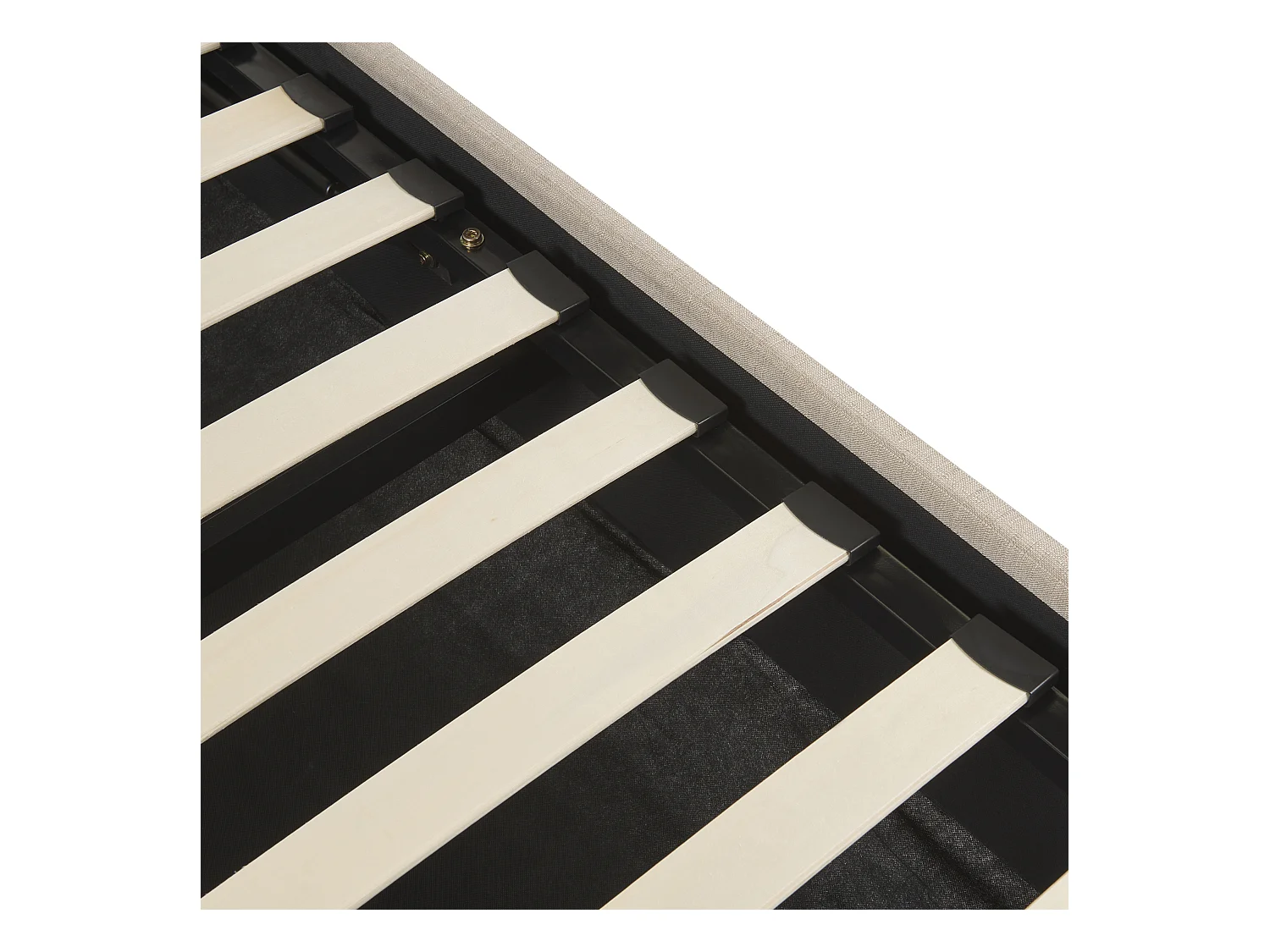 Bed met opbergruimte Stof DINAN 180 x 200 cm Beige