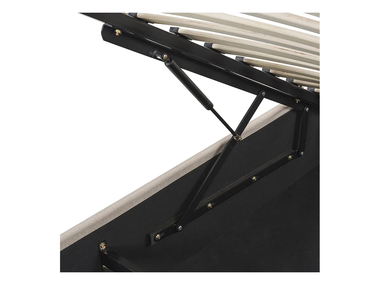 Bed met opbergruimte Stof DINAN 180 x 200 cm Beige