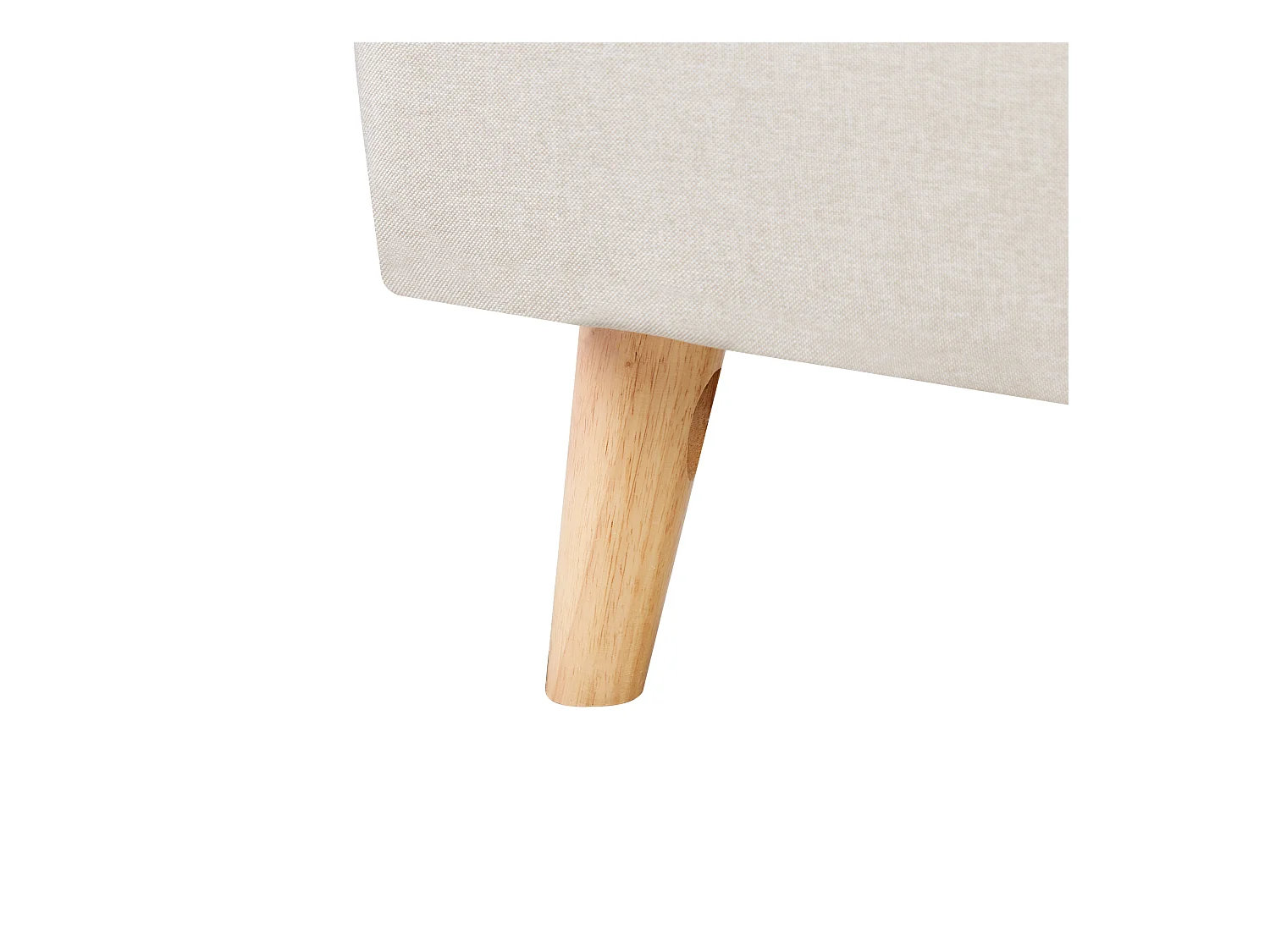 Polsterbett Leinenoptik beige Lattenrost 180 x 200 cm Rennes