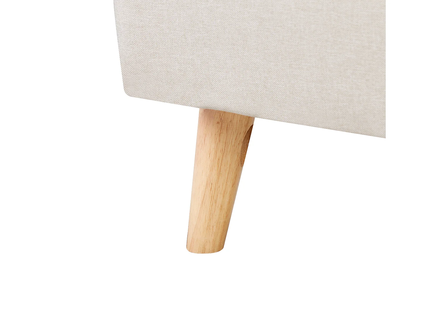 Lit avec sommier Lin synthétique RENNES 180 x 200 cm Beige clair