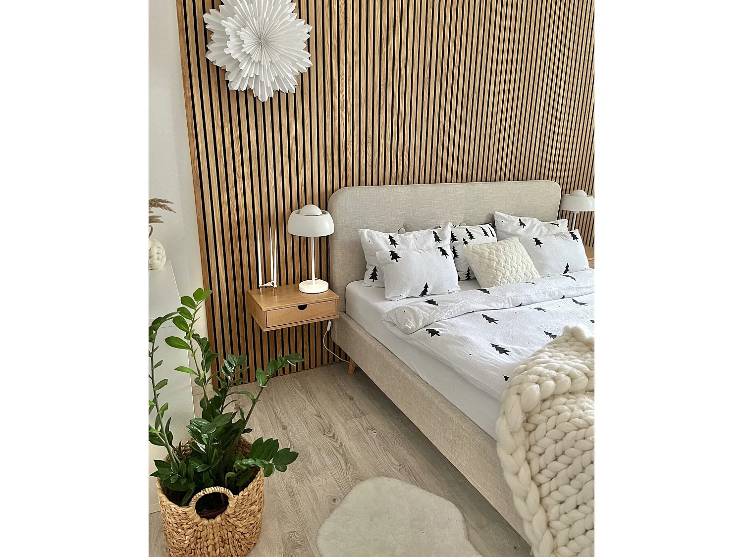 Bed Kunstlinnen RENNES 180 x 200 cm Lichtbeige