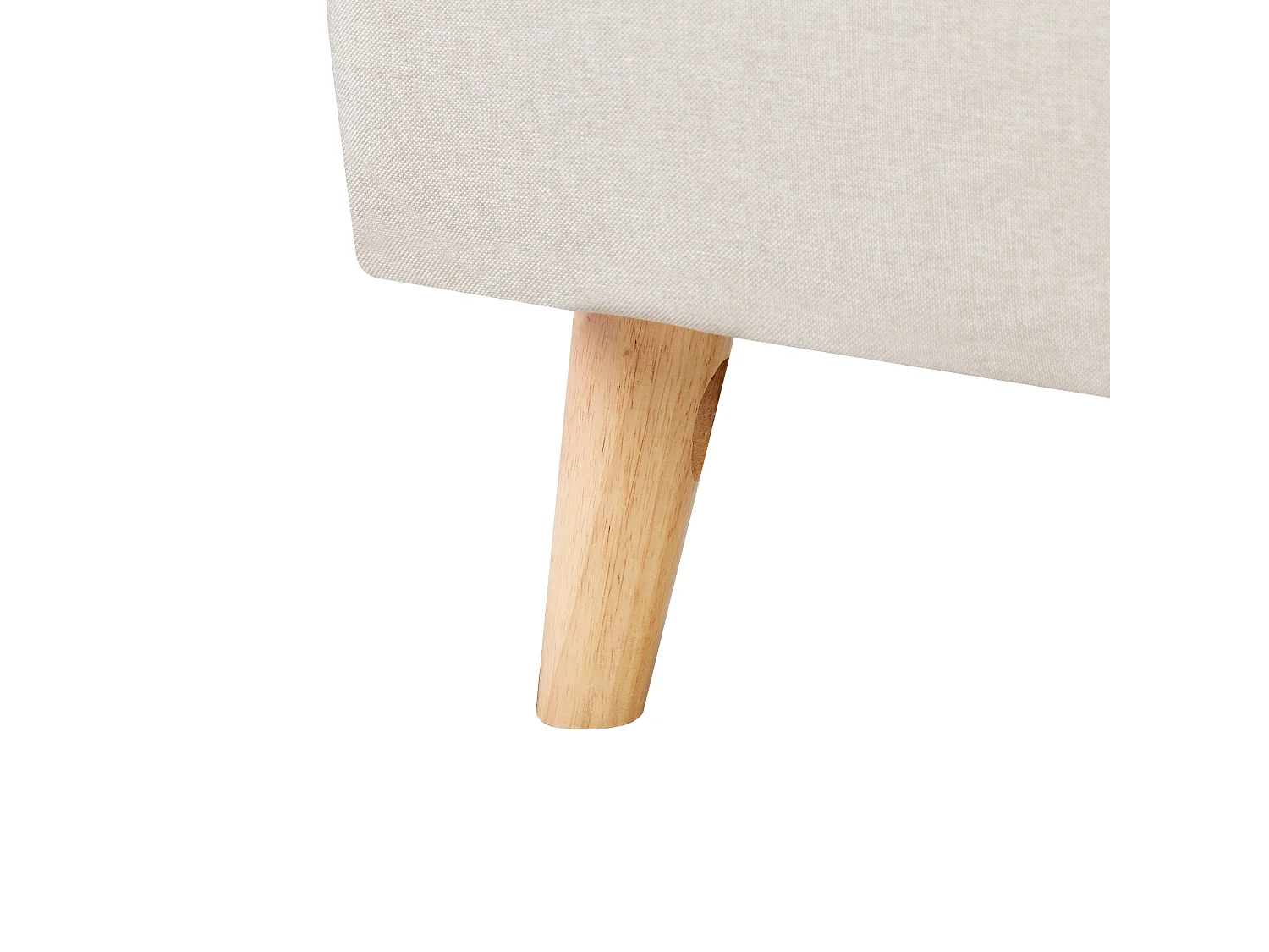 Bed Kunstlinnen RENNES 180 x 200 cm Lichtbeige