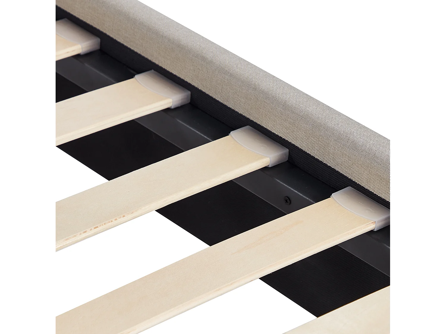 Bed Kunstlinnen RENNES 180 x 200 cm Lichtbeige