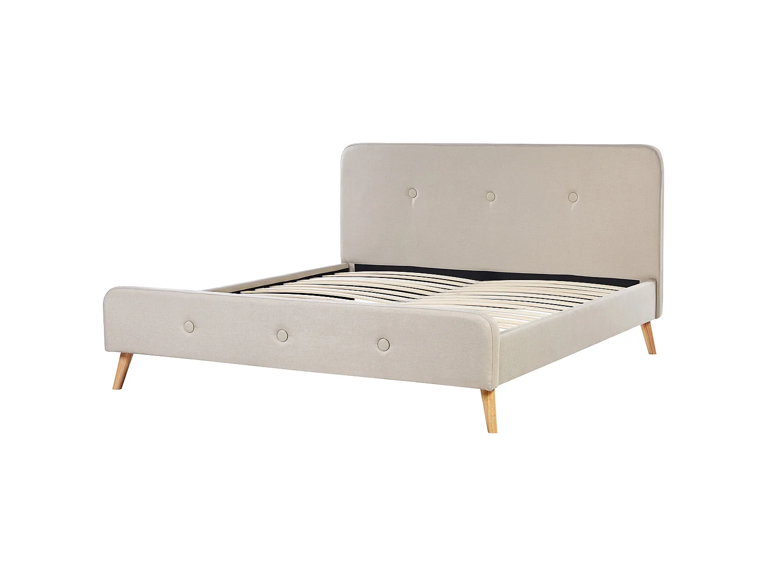 Bed Kunstlinnen RENNES 180 x 200 cm Lichtbeige