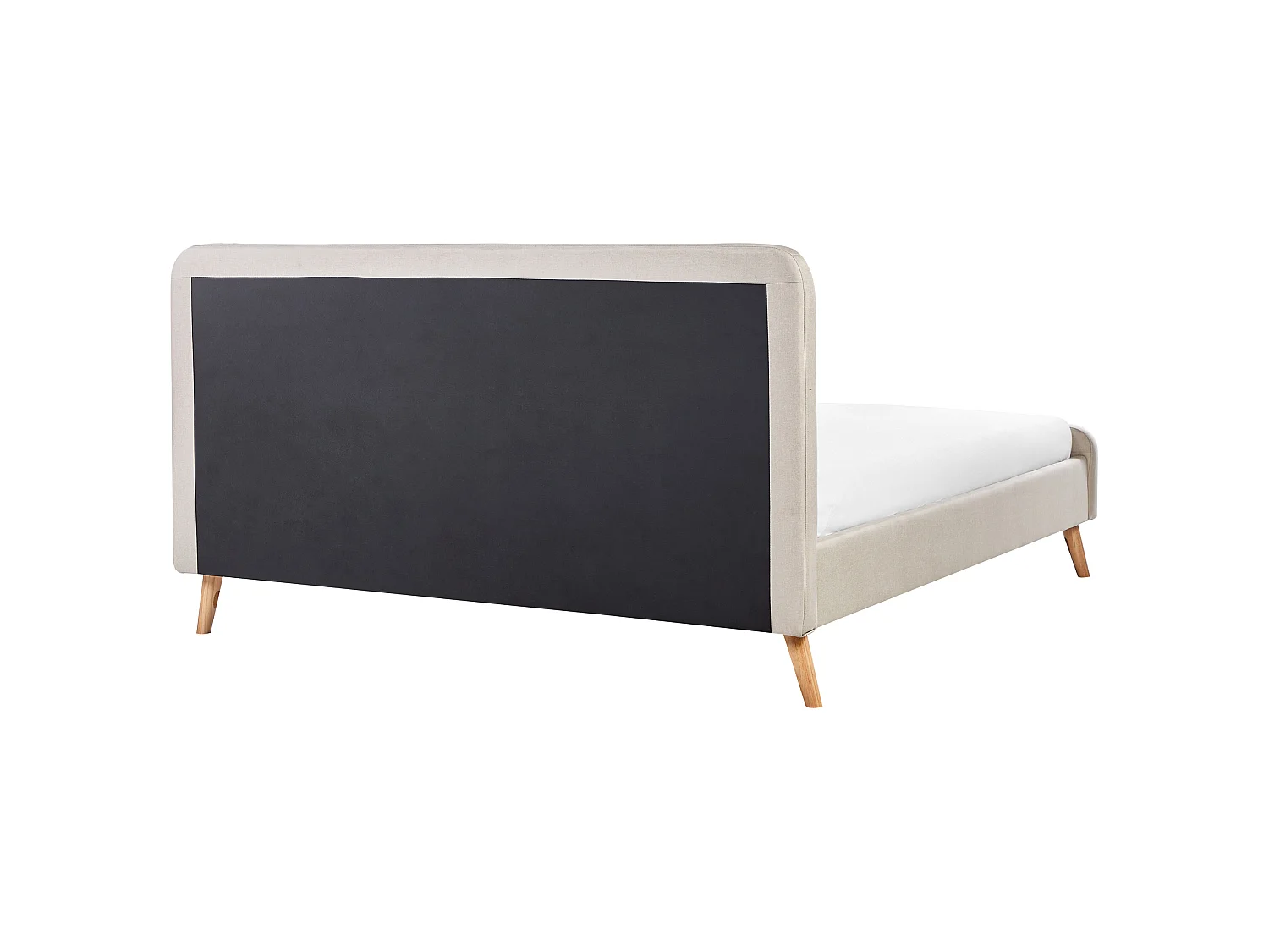 Bed Kunstlinnen RENNES 180 x 200 cm Lichtbeige