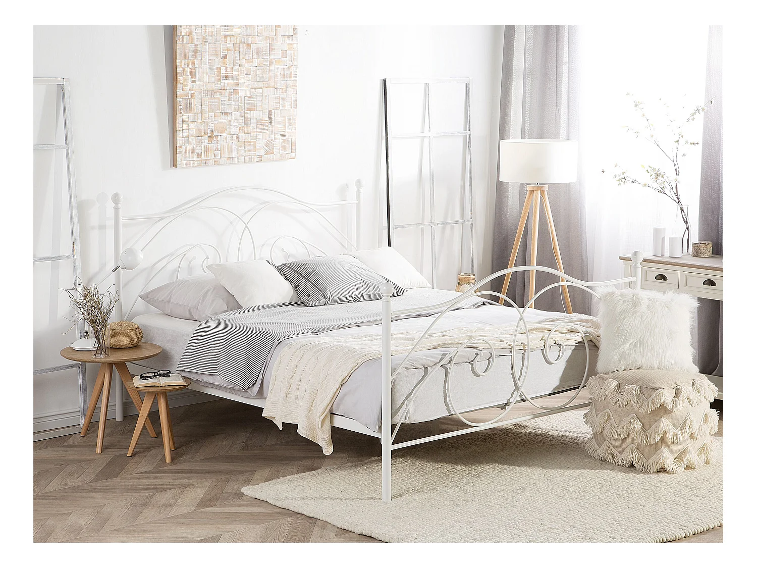 Bed Metaal DINARD 160 x 200 cm Wit