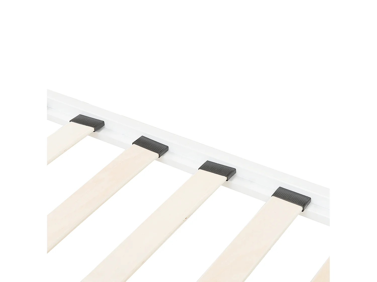 Lit avec sommier Métal DINARD 160 x 200 cm Blanc