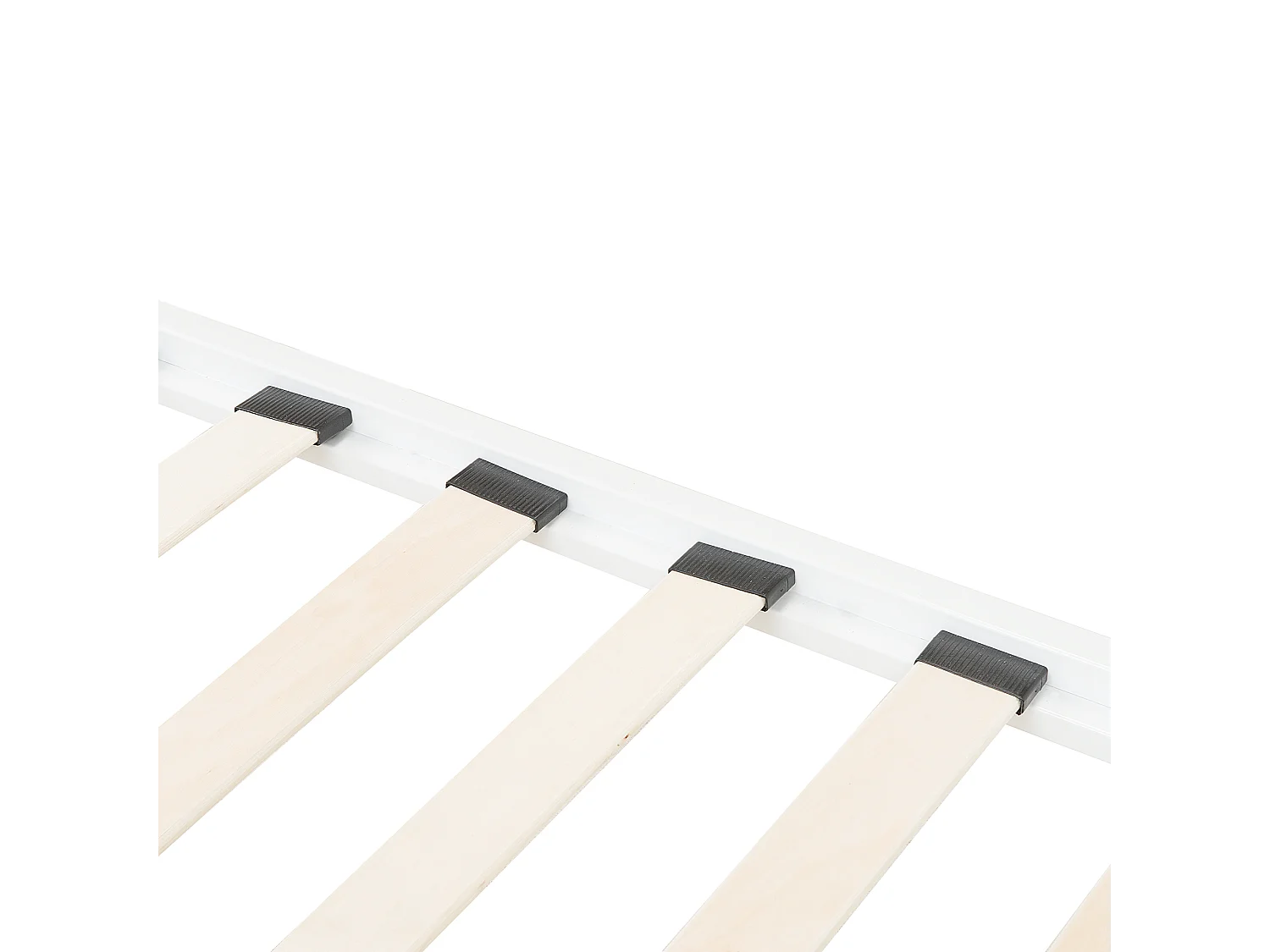 Lit avec sommier Métal DINARD 160 x 200 cm Blanc