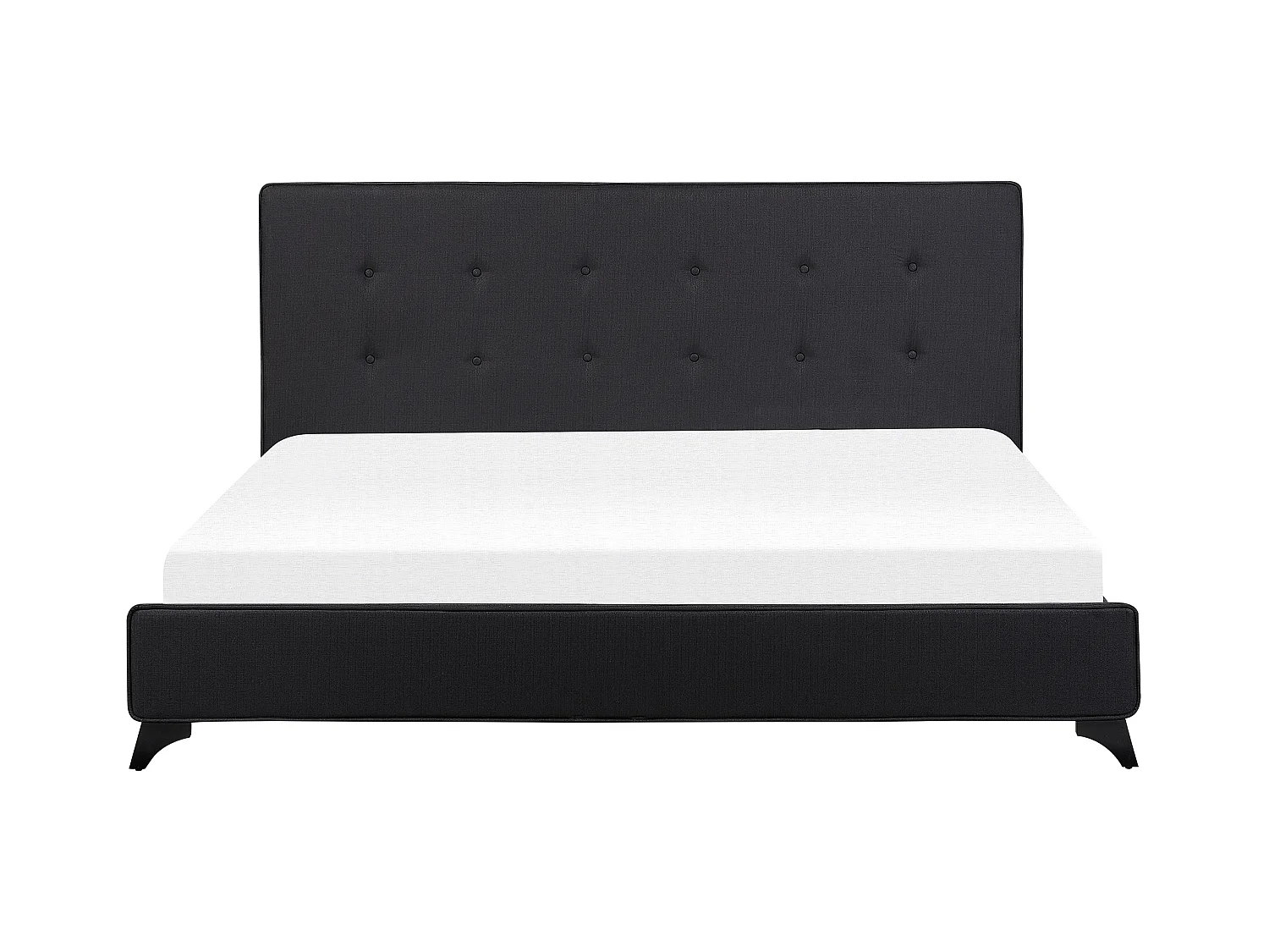 Lit avec sommier Tissu AMBASSADOR 180 x 200 cm Noir