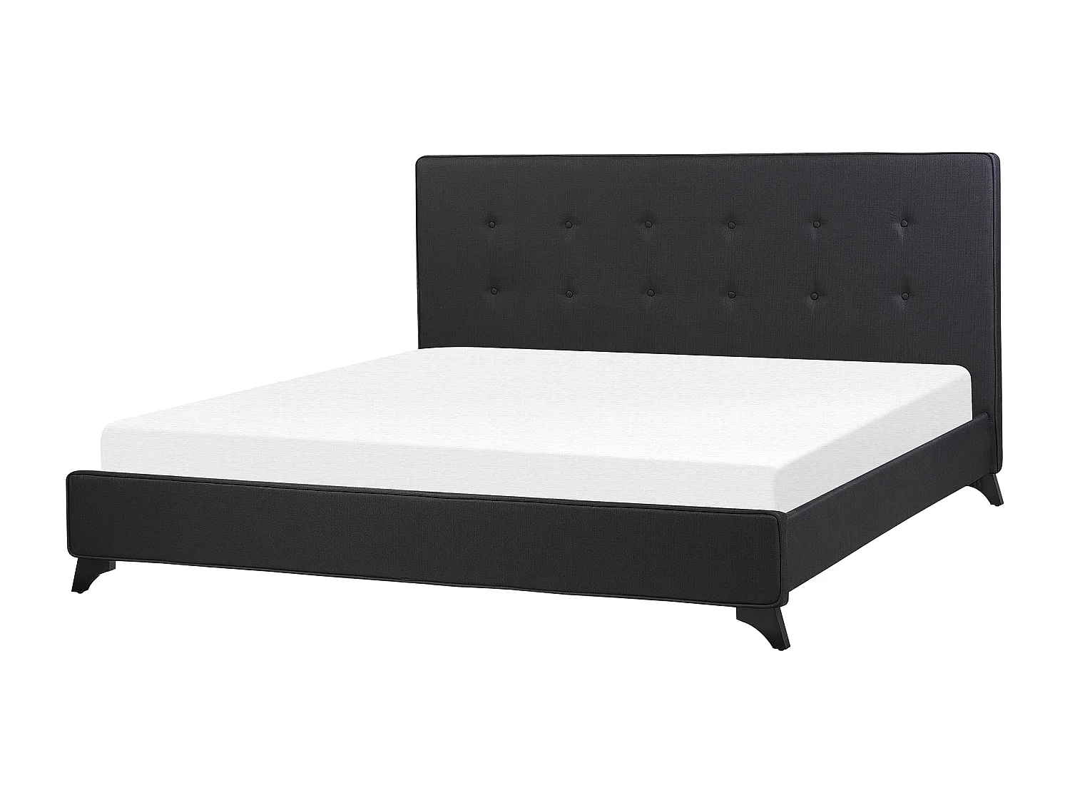 Lit avec sommier Tissu AMBASSADOR 180 x 200 cm Noir
