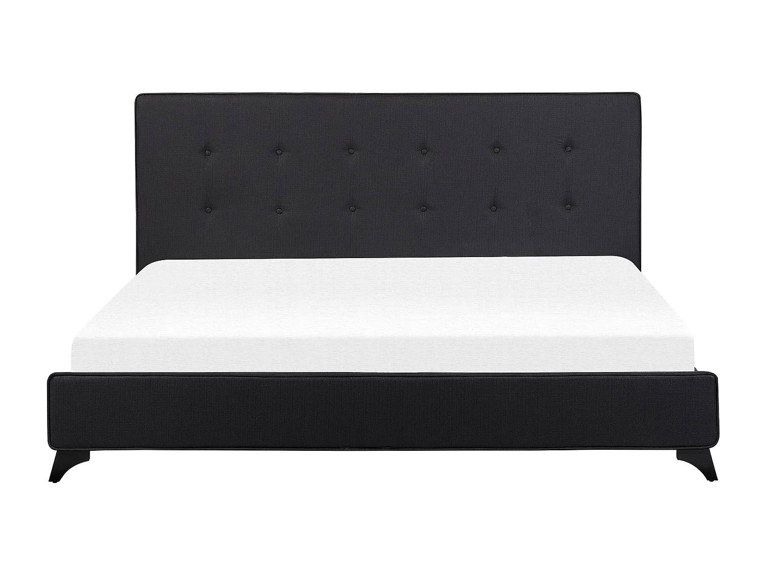 Lit avec sommier Tissu AMBASSADOR 180 x 200 cm Noir