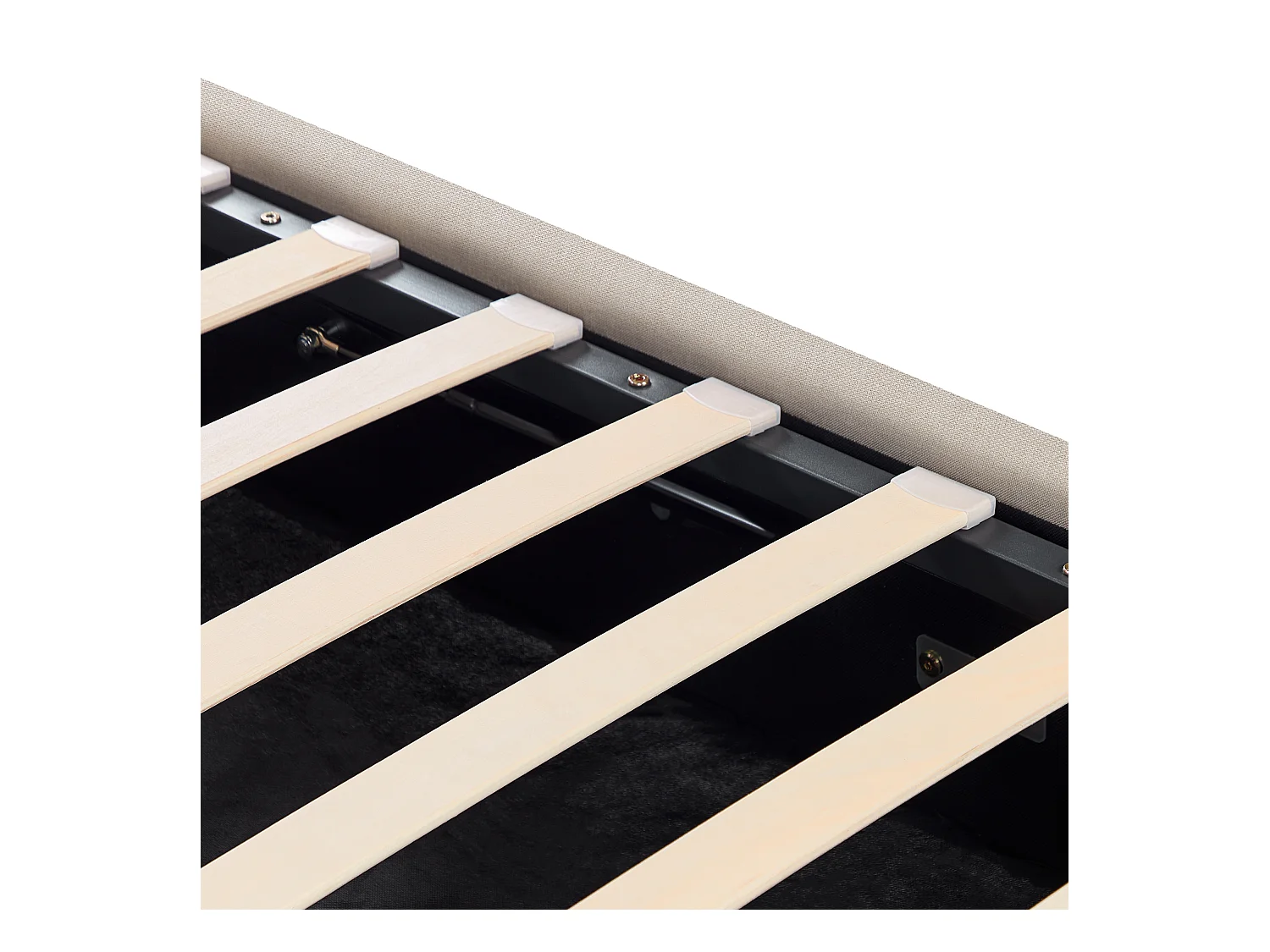 Bed met opbergruimte Stof RENNES 140 x 200 cm Beige