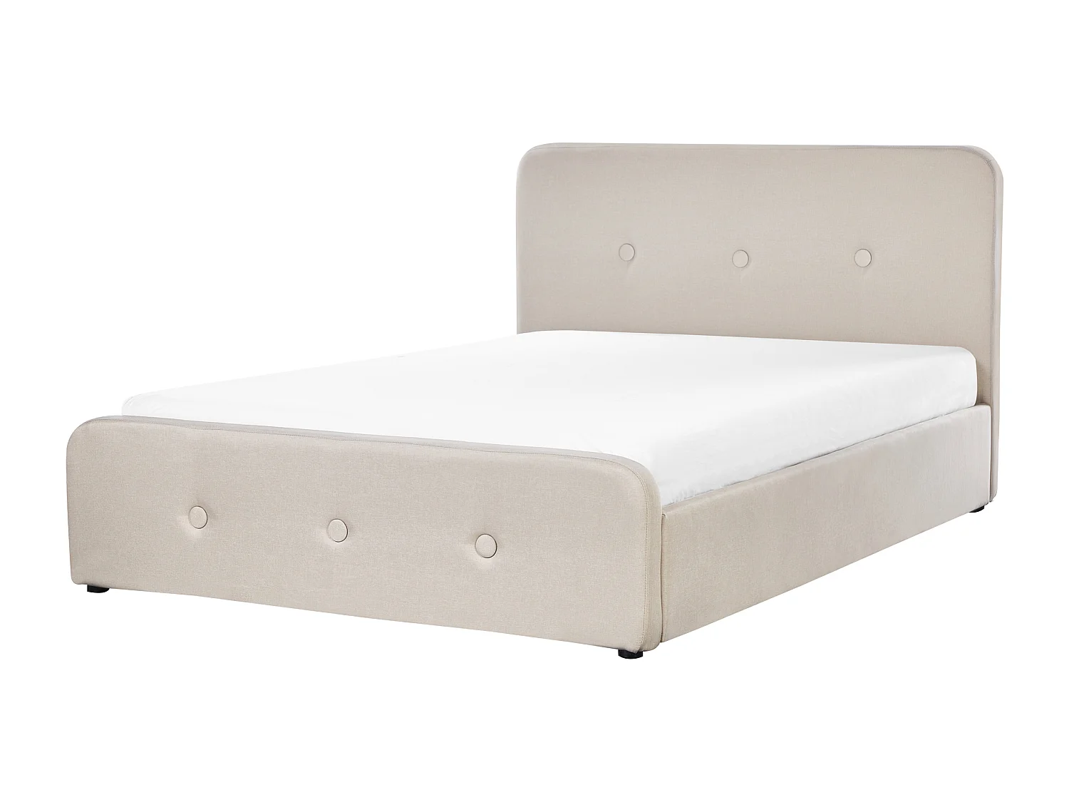 Bett mit Stauraum Stoff RENNES 140 x 200 cm Beige
