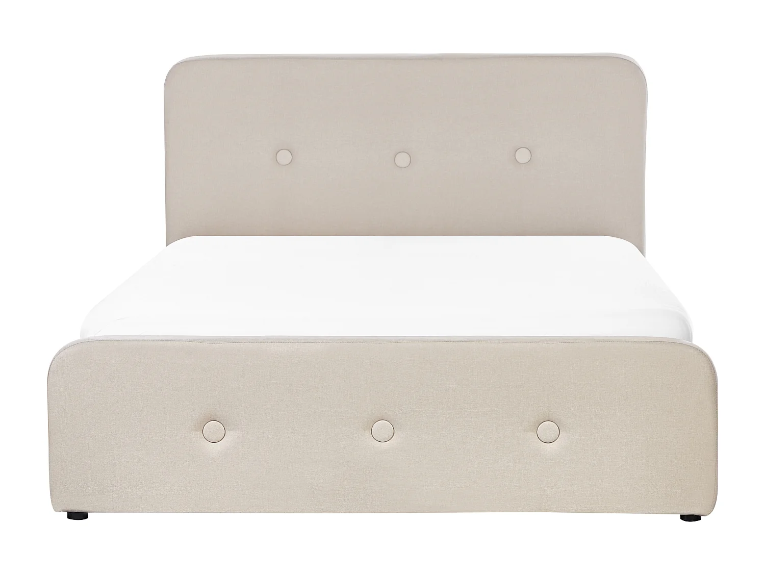 Bett mit Stauraum Stoff RENNES 140 x 200 cm Beige
