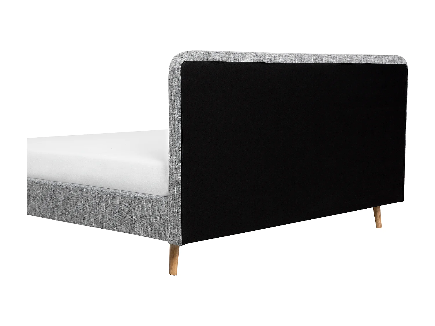 Lit avec sommier Tissu RENNES 180 x 200 cm Gris clair