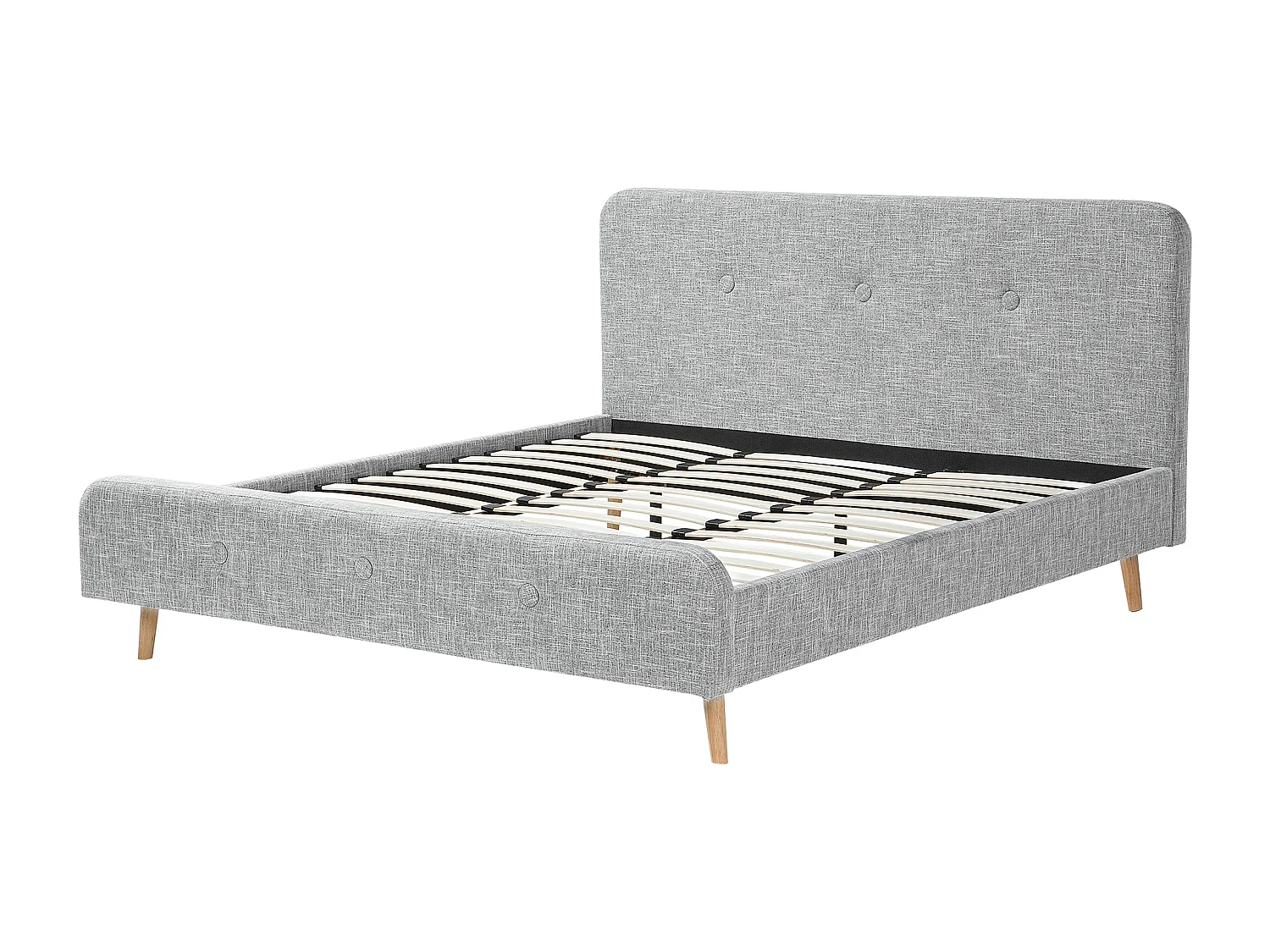 Bed Stof RENNES 180 x 200 cm Lichtgrijs