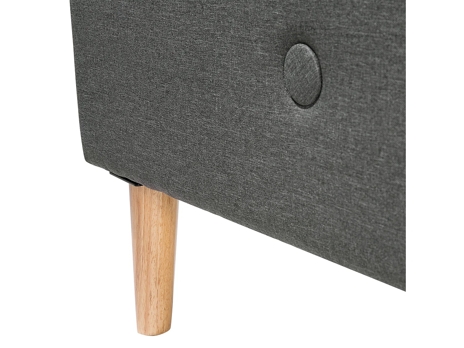 Lit avec sommier Tissu RENNES 160 x 200 cm Gris foncé