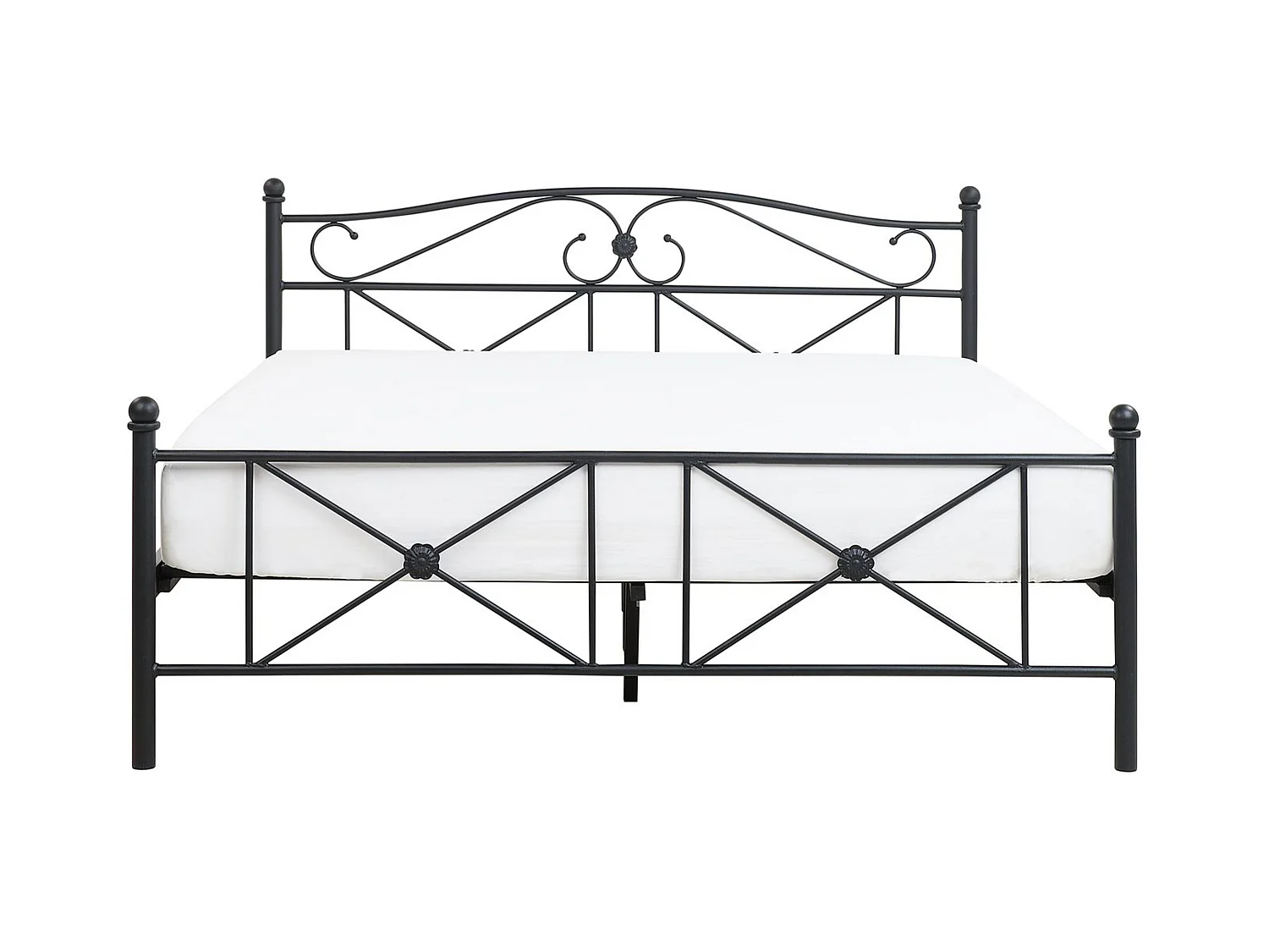 Bed Metaal RODEZ 160 x 200 cm Zwart