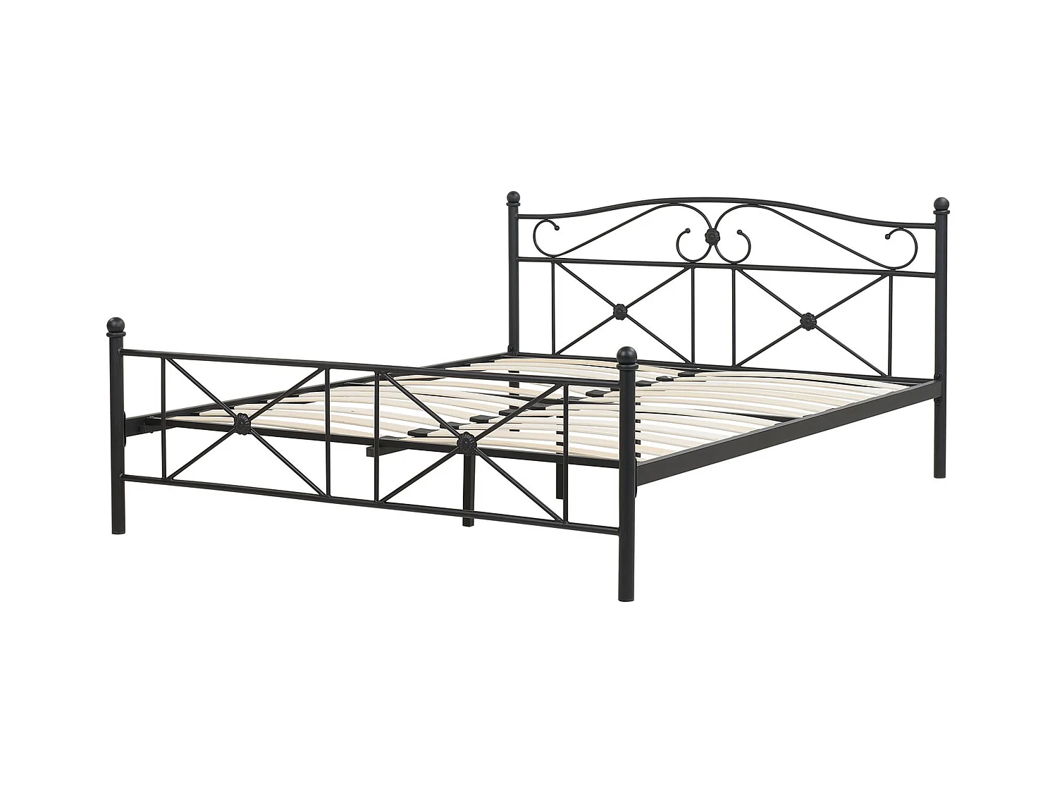 Bed Metaal RODEZ 160 x 200 cm Zwart