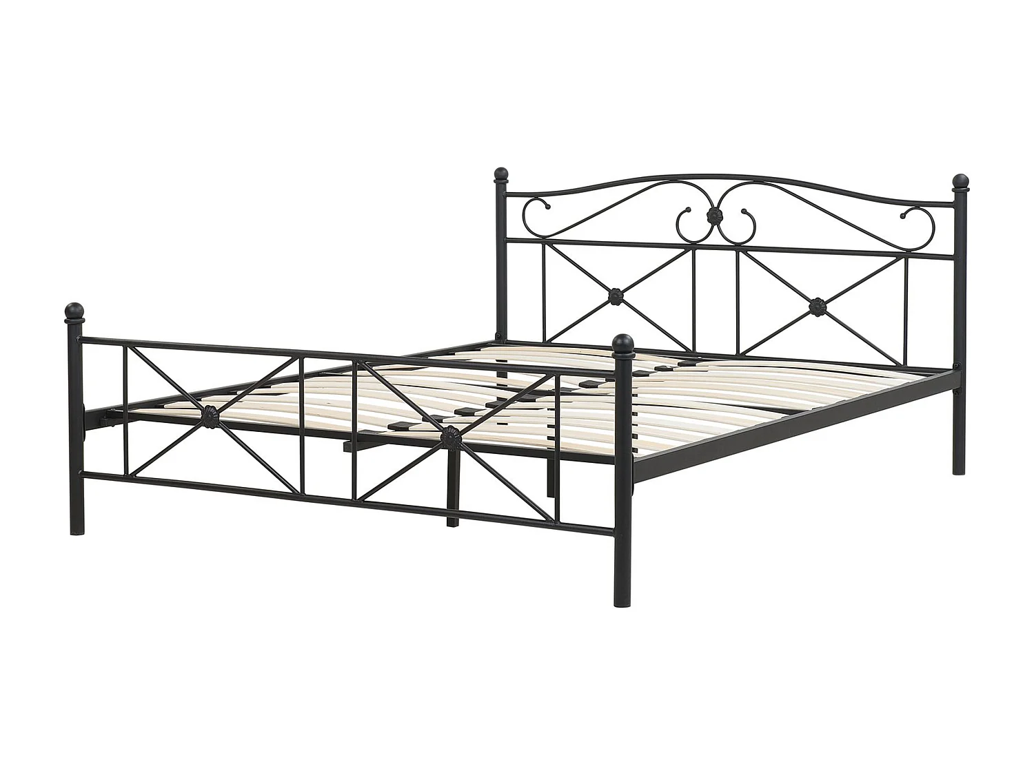 Bed Metaal RODEZ 160 x 200 cm Zwart