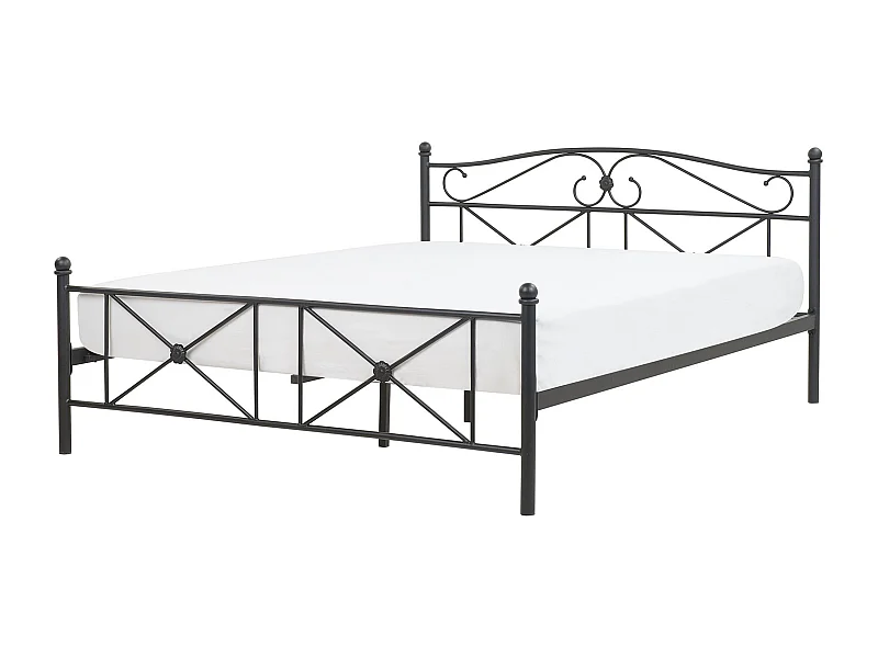 Bed Metaal RODEZ 160 x 200 cm Zwart