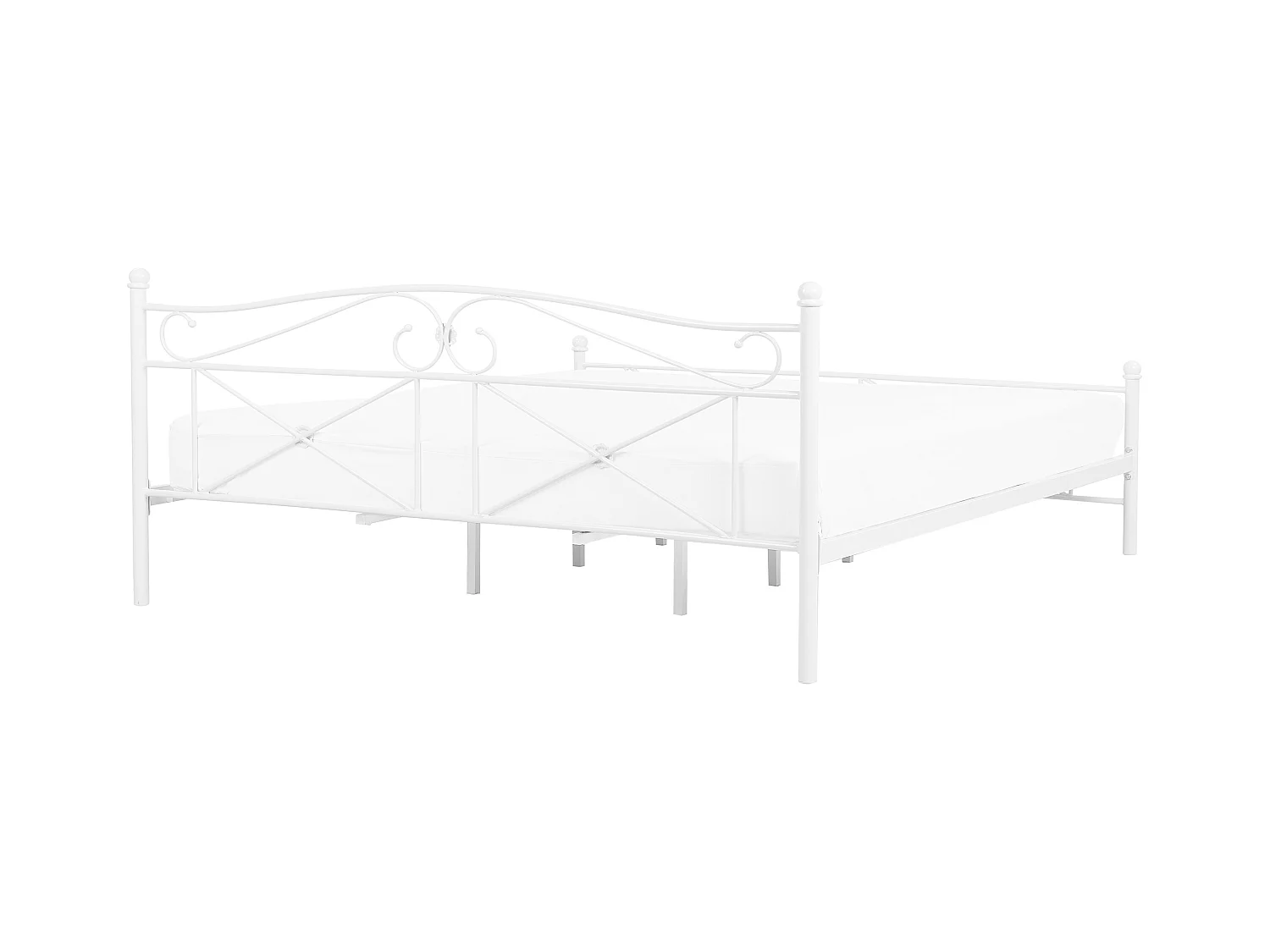 Letto Metallo RODEZ 140 x 200 cm Bianco