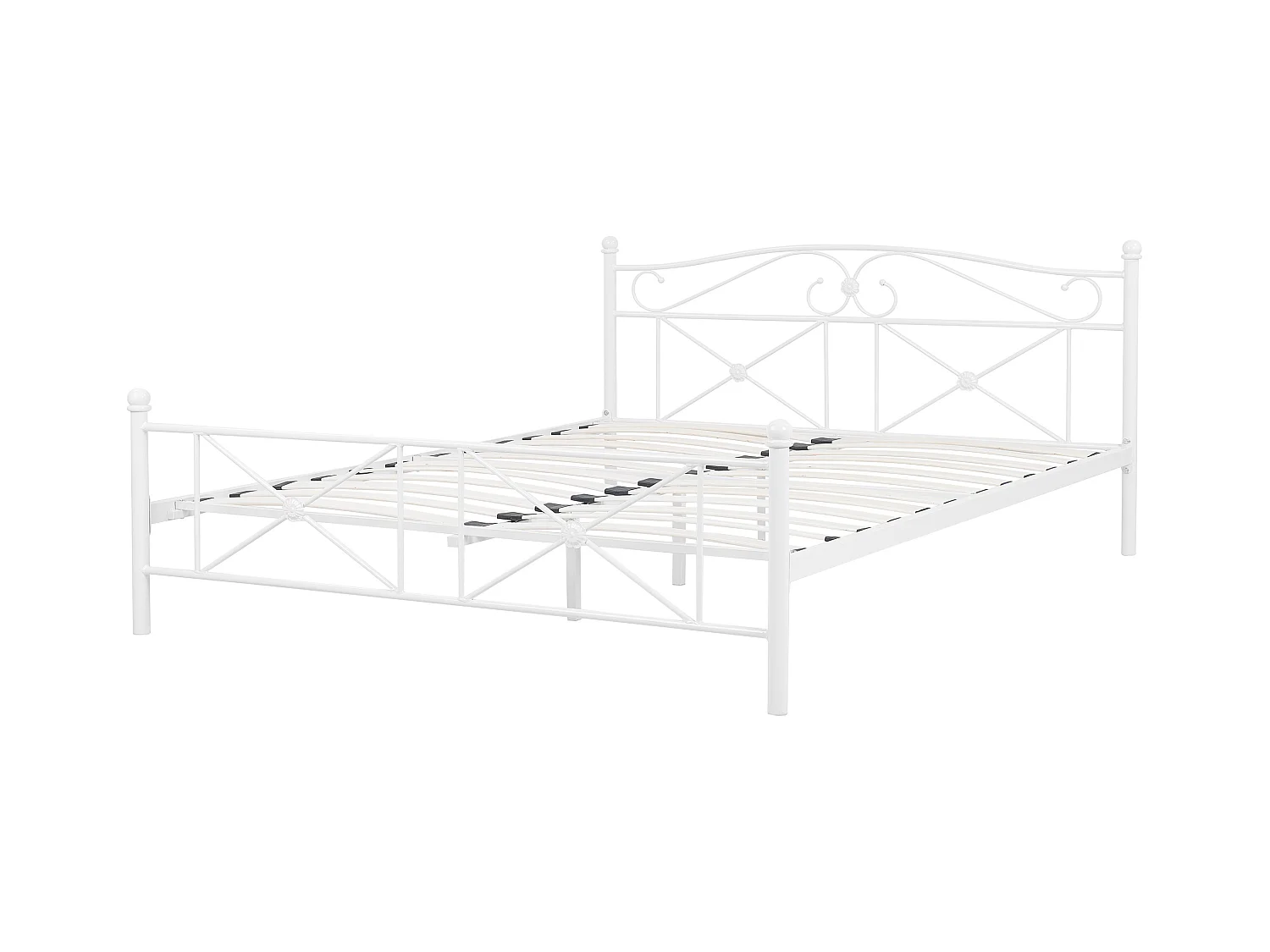 Letto Metallo RODEZ 140 x 200 cm Bianco