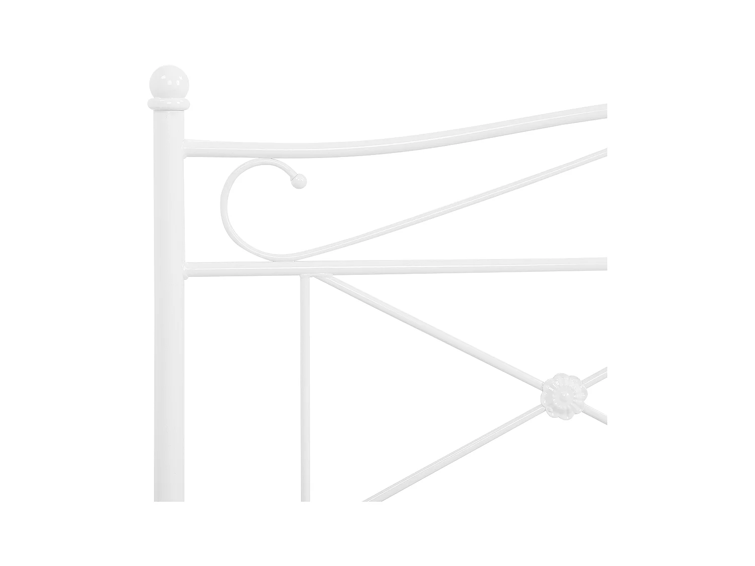 Letto Metallo RODEZ 140 x 200 cm Bianco