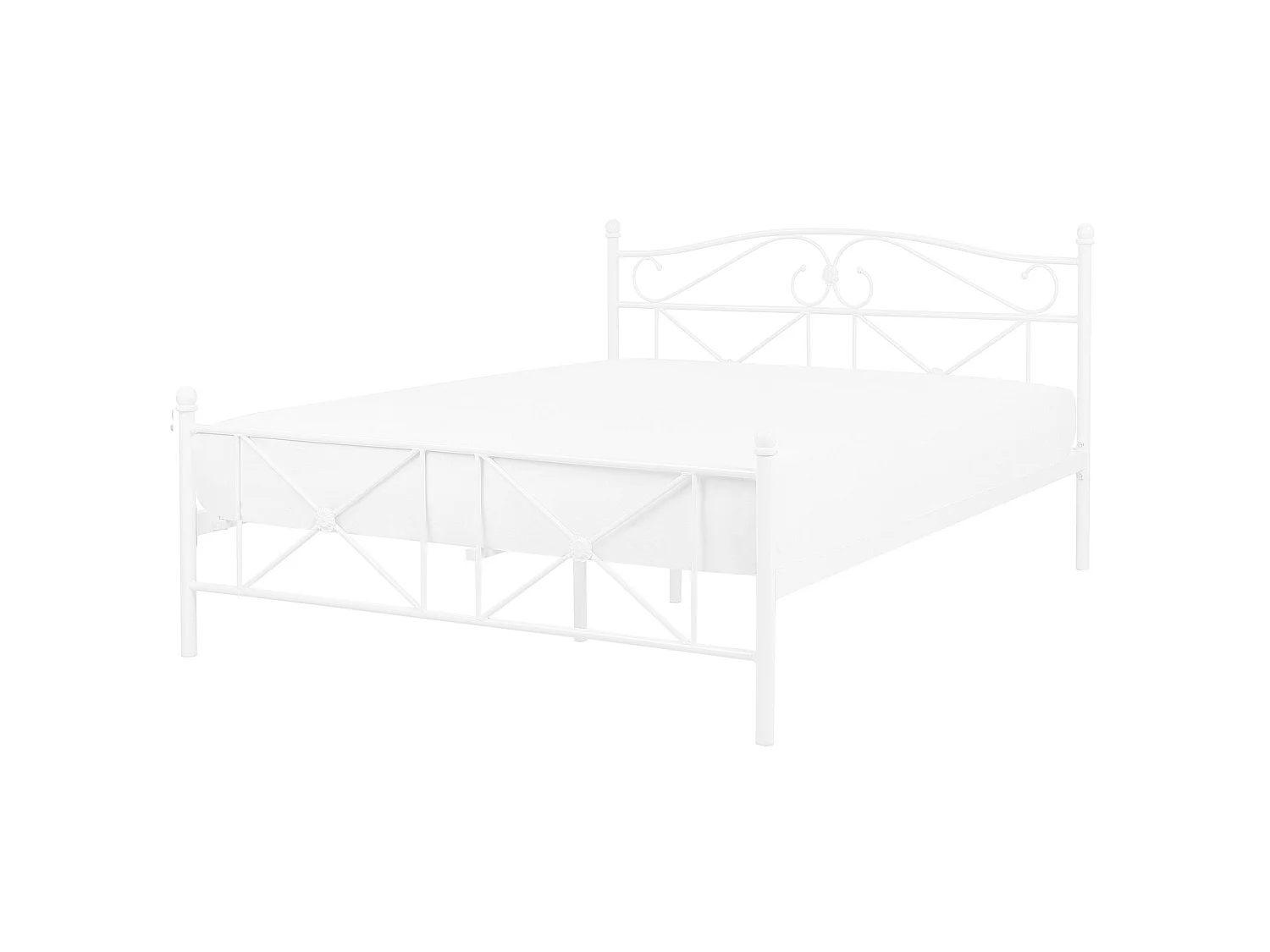 Letto Metallo RODEZ 140 x 200 cm Bianco