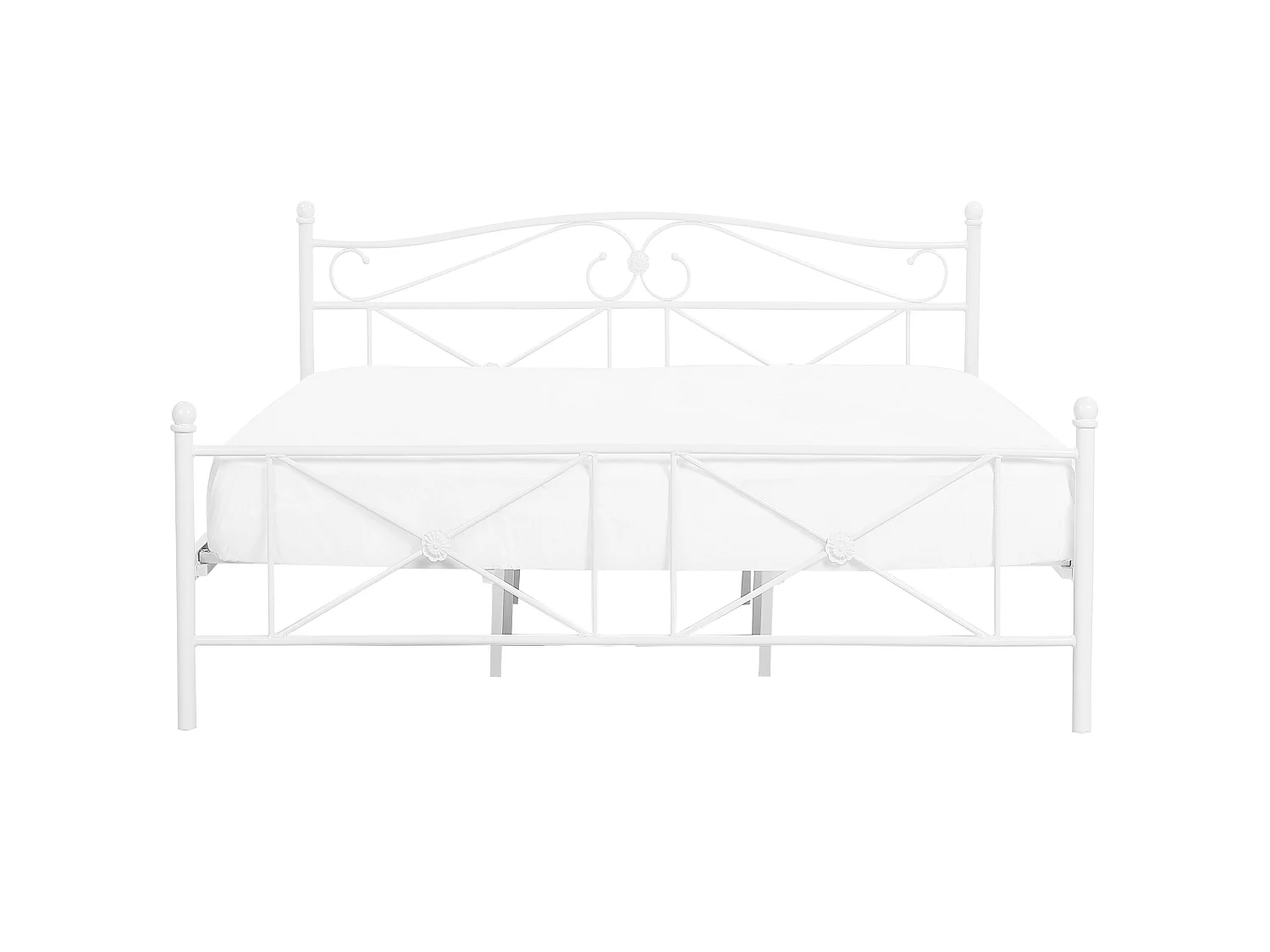 Letto Metallo RODEZ 140 x 200 cm Bianco