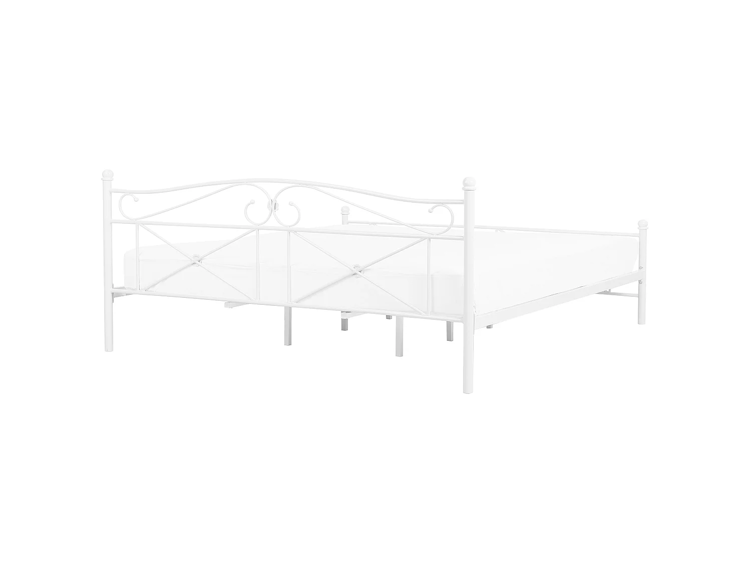 Letto Metallo RODEZ 140 x 200 cm Bianco