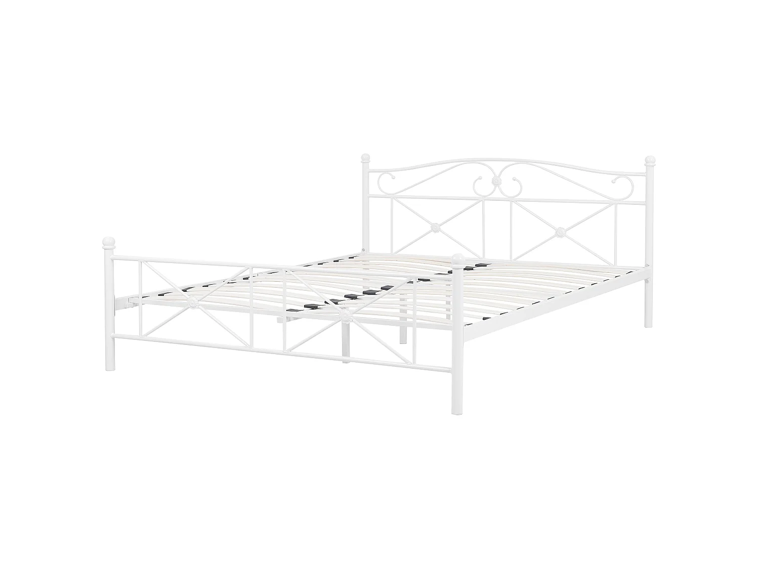 Letto Metallo RODEZ 140 x 200 cm Bianco