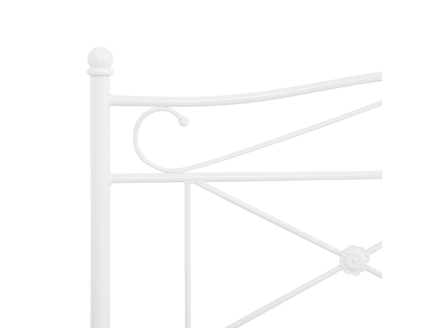 Letto Metallo RODEZ 140 x 200 cm Bianco