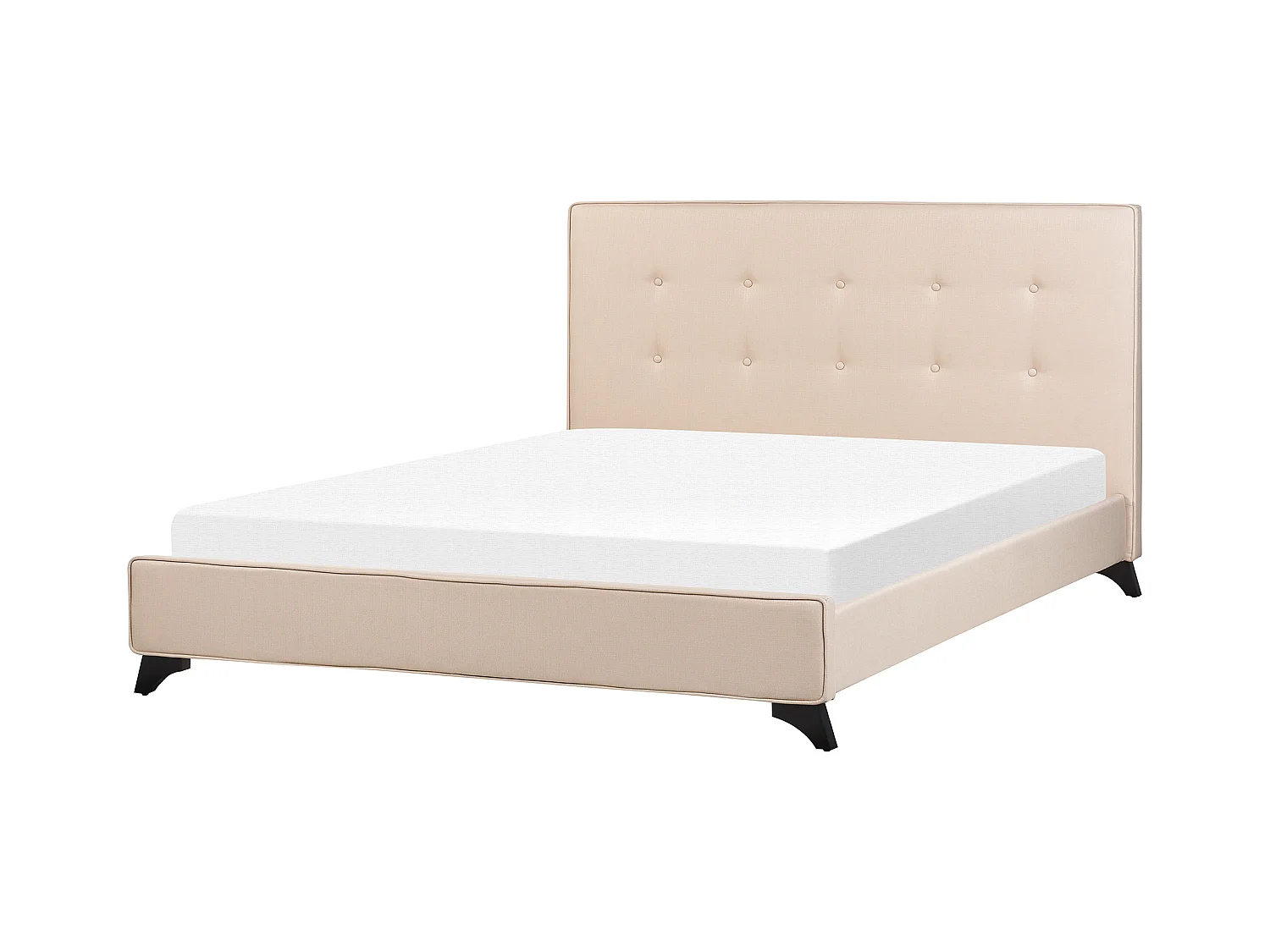 Lit avec sommier Tissu AMBASSADOR 160 x 200 cm Beige