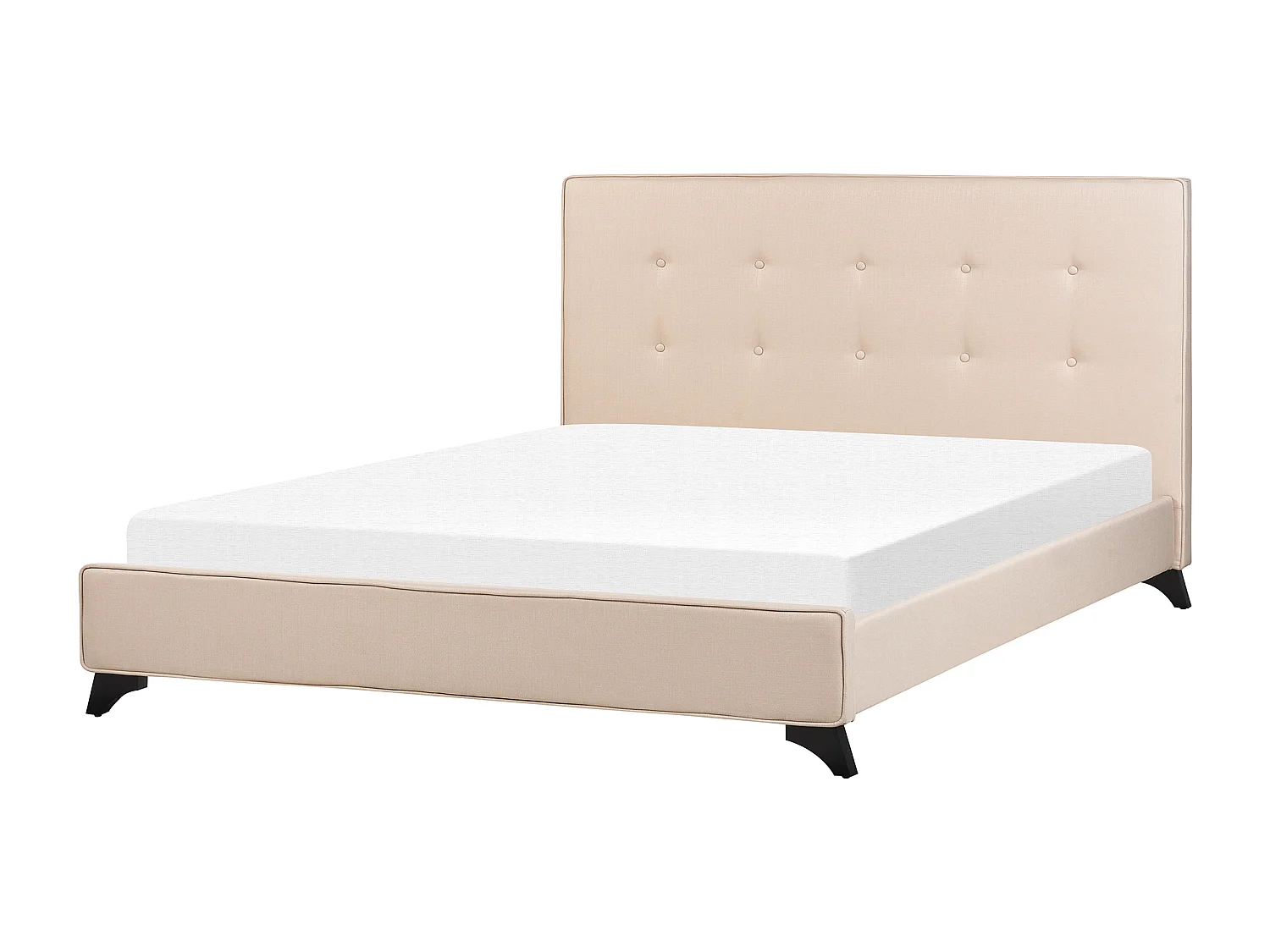 Lit avec sommier Tissu AMBASSADOR 160 x 200 cm Beige