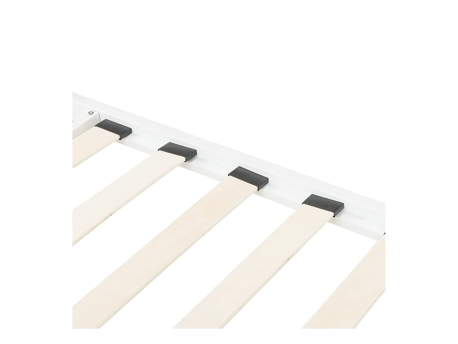 Komfortables Metallbett in romantischem Stil 180 x 200 cm weiß Dinard