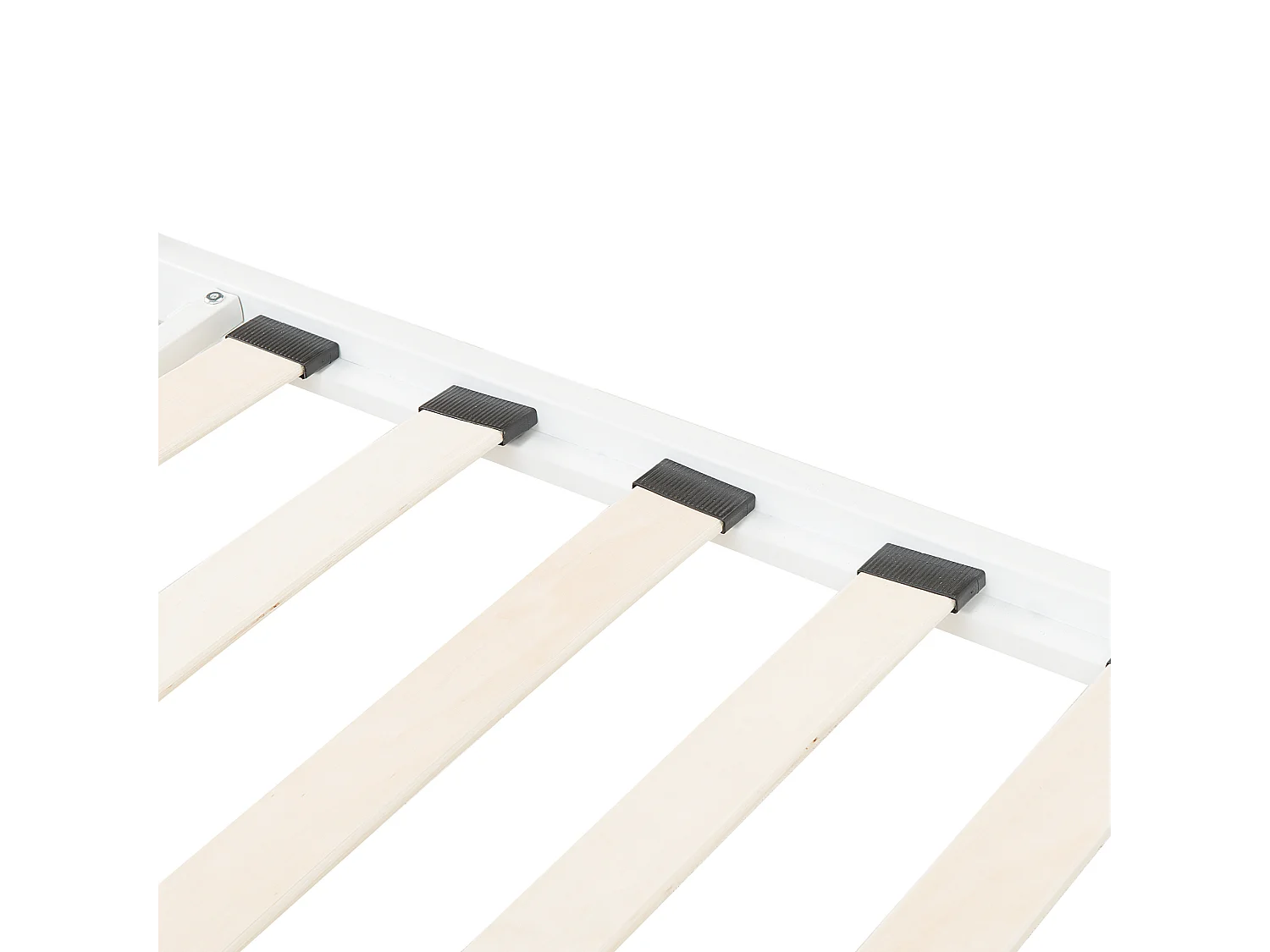 Komfortables Metallbett in romantischem Stil 180 x 200 cm weiß Dinard