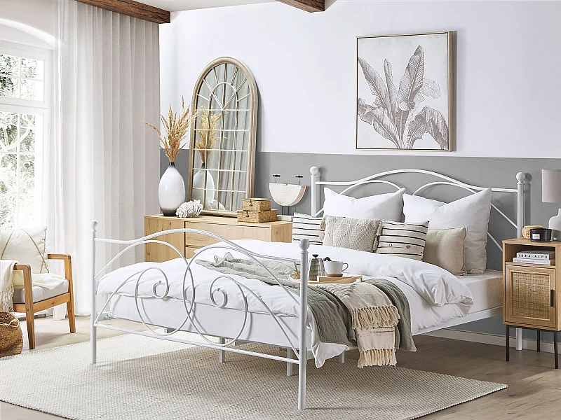 Bed Metaal DINARD 180 x 200 cm Wit