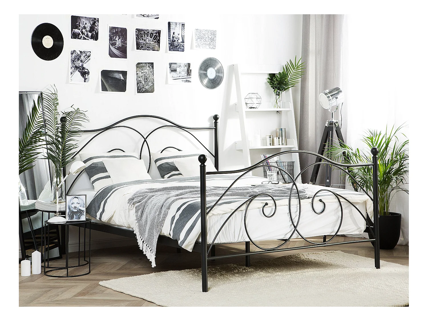 Bed Metaal DINARD 140 x 200 cm Zwart