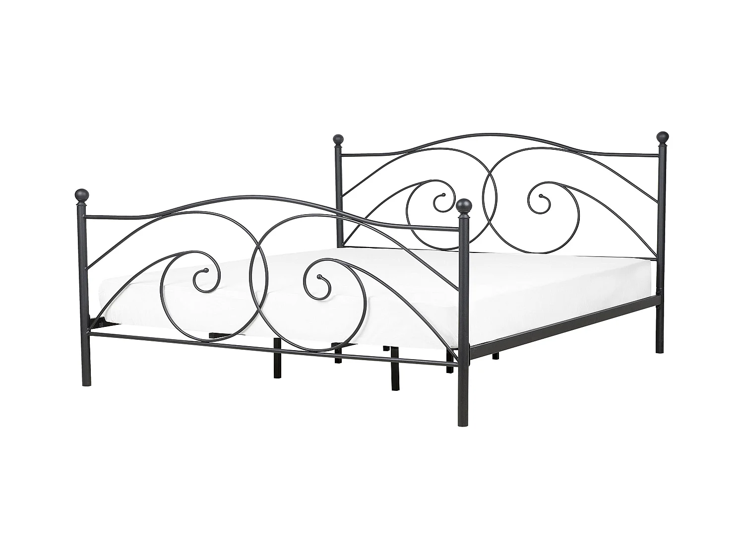 Lit avec sommier Métal DINARD 140 x 200 cm Noir
