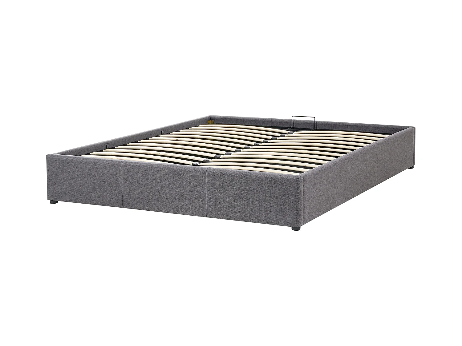 Cama con almacenaje Tela DINAN 160 x 200 cm Gris oscuro